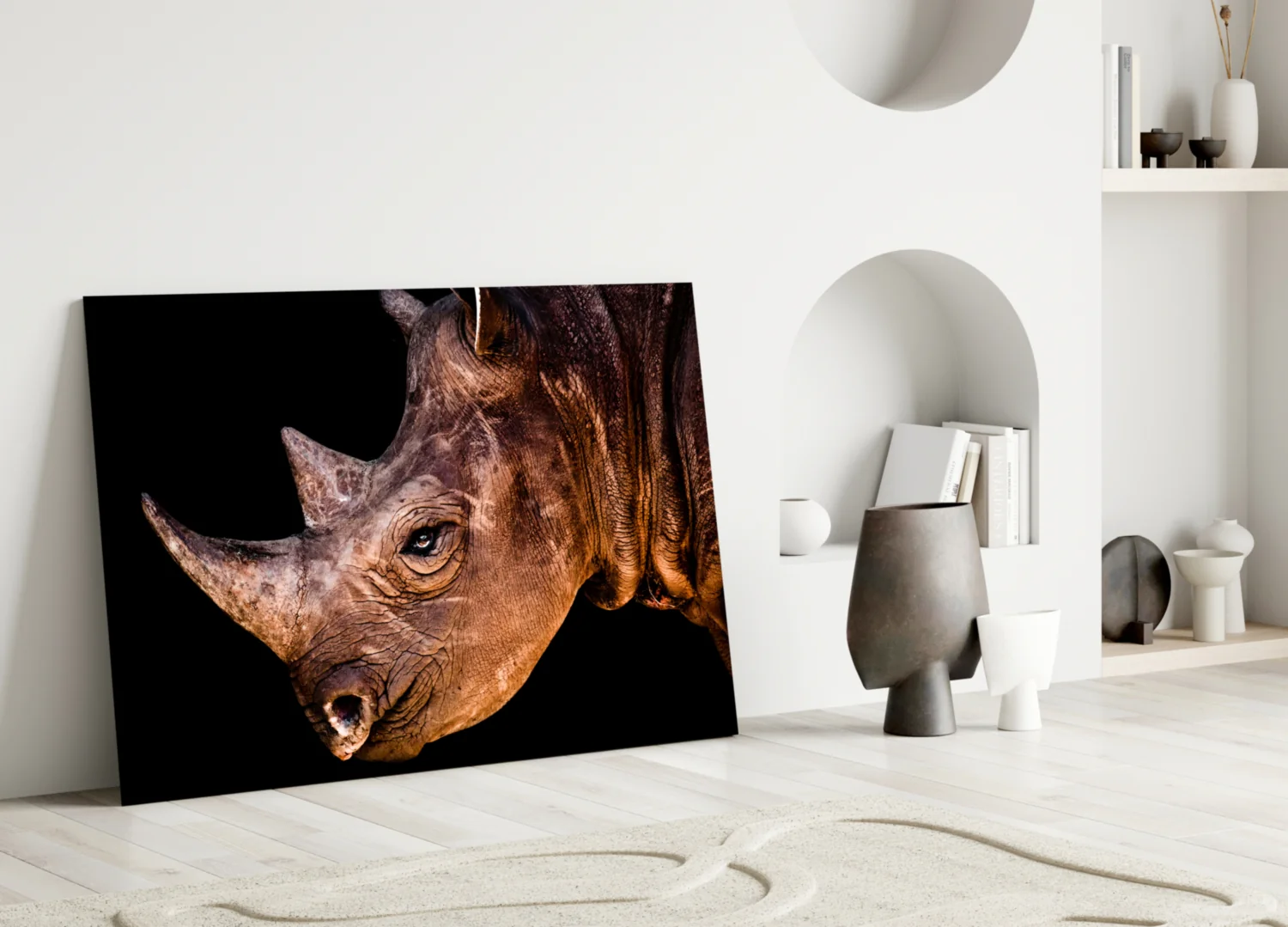 Rhino Glass Wall Art - Image 3