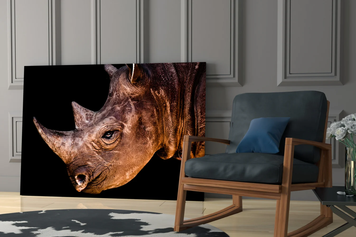 Rhino Glass Wall Art - Image 6