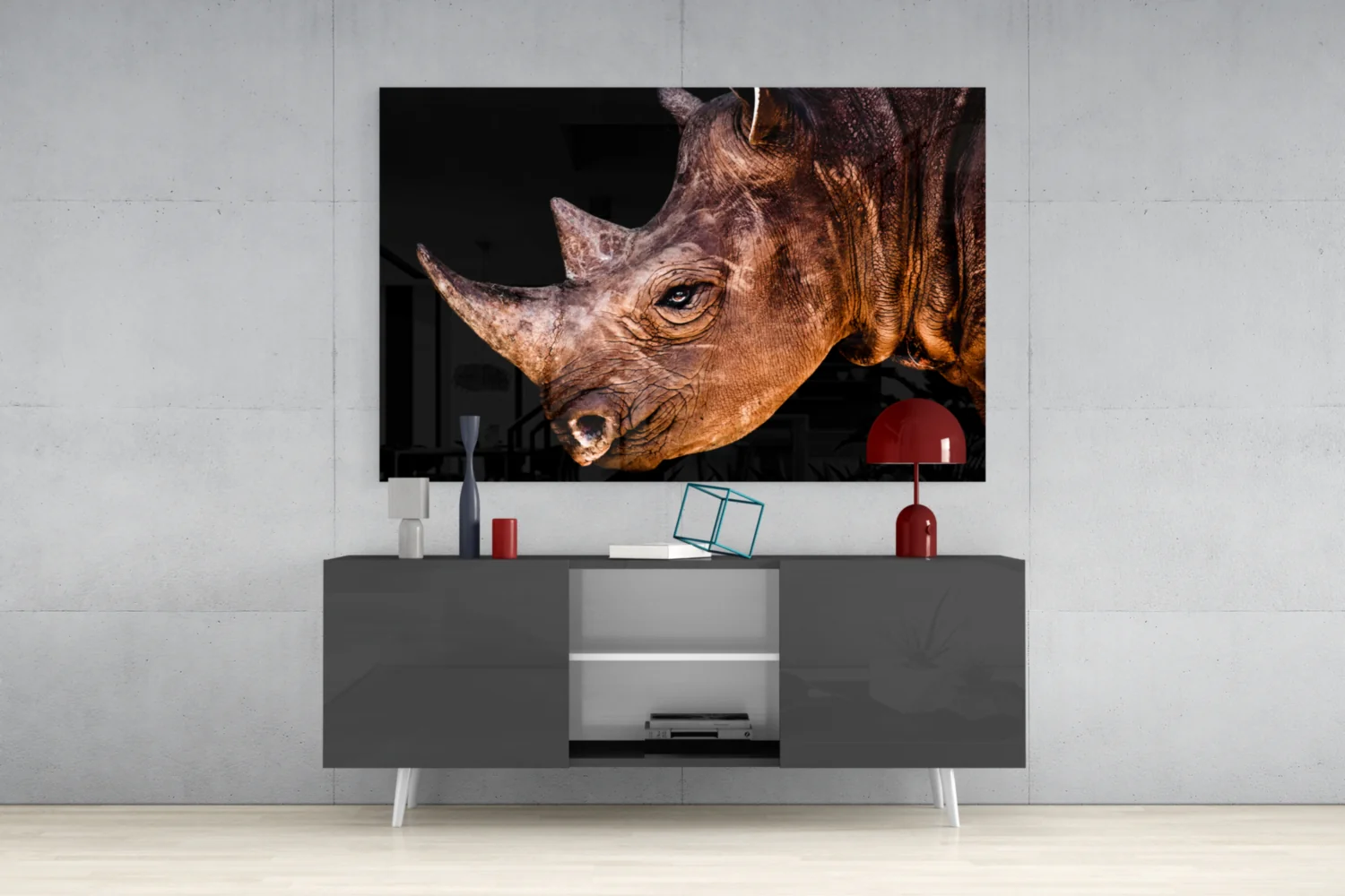 Rhino Glass Wall Art - Image 8
