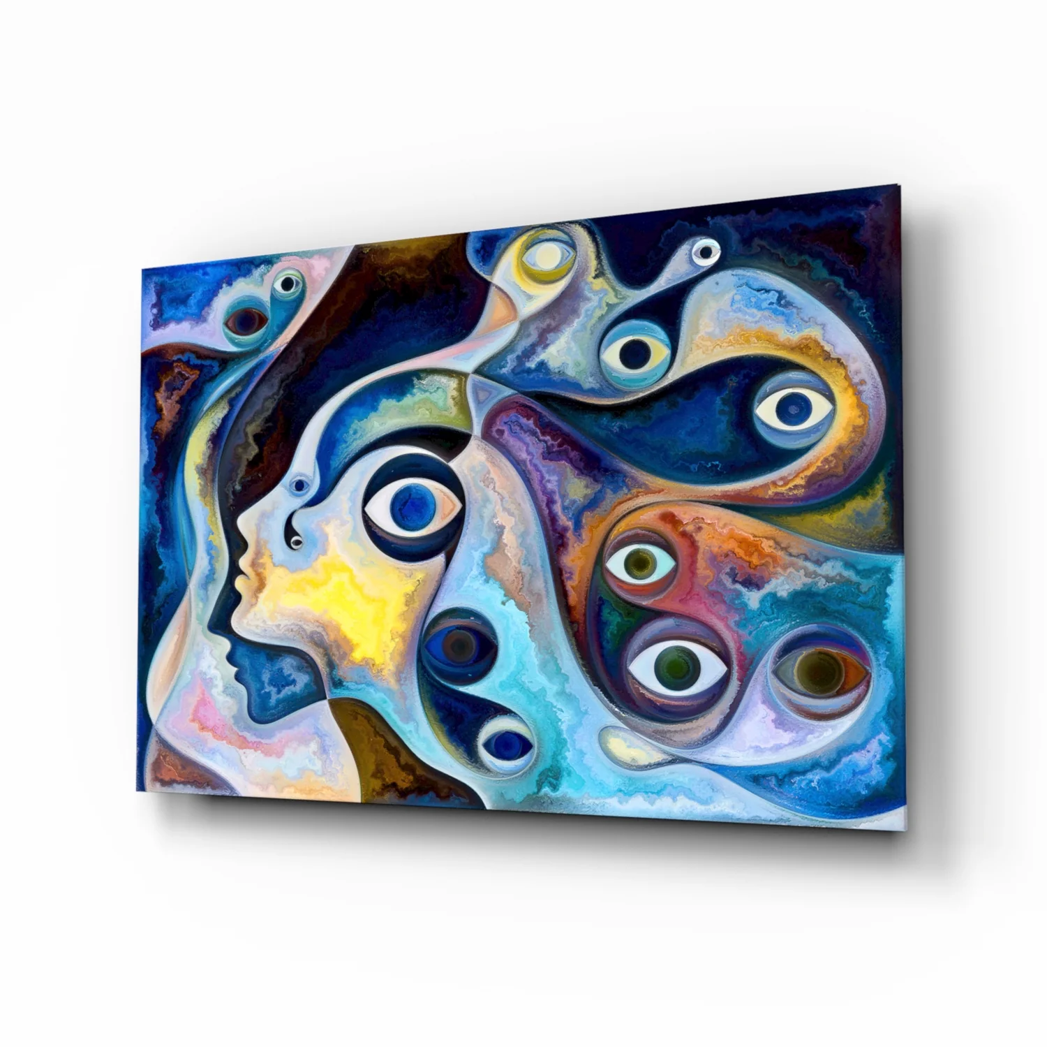 Abstract Glass Wall Art