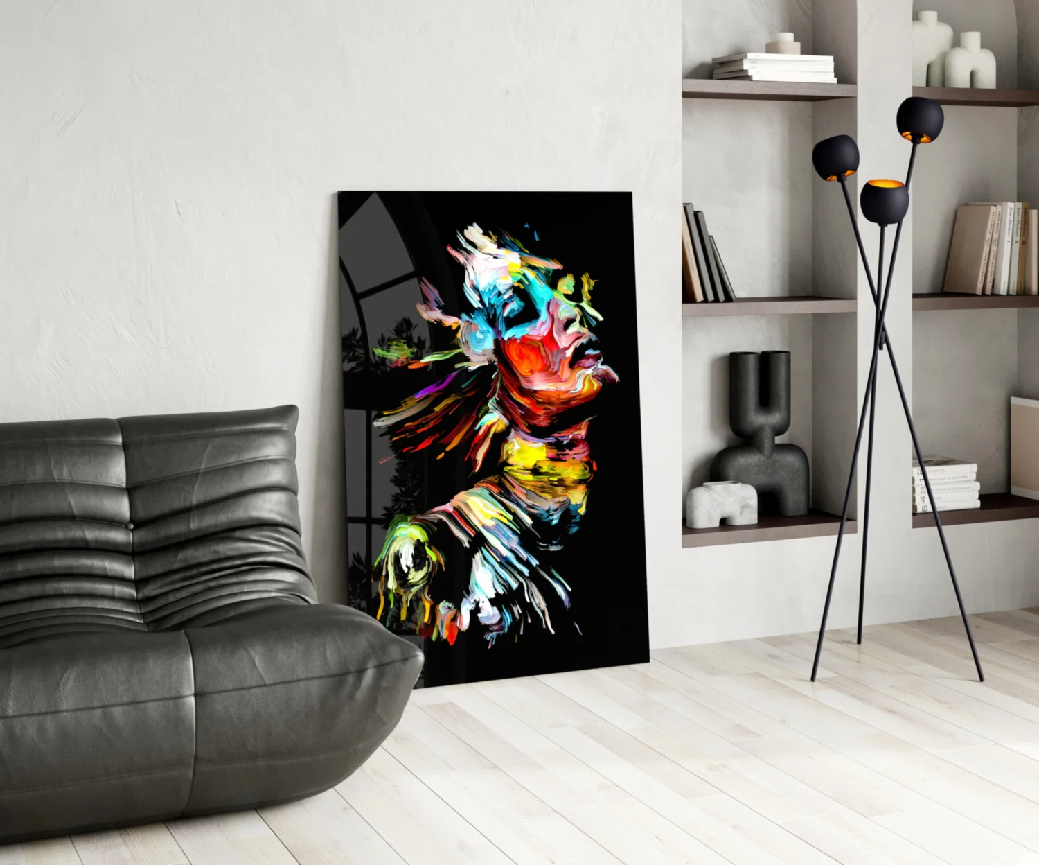 Abstract Portrait Glass Wall Art - Image 5
