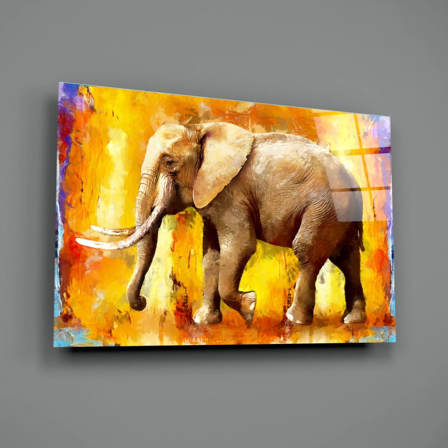 Elephant Glass Wall Art - Image 2