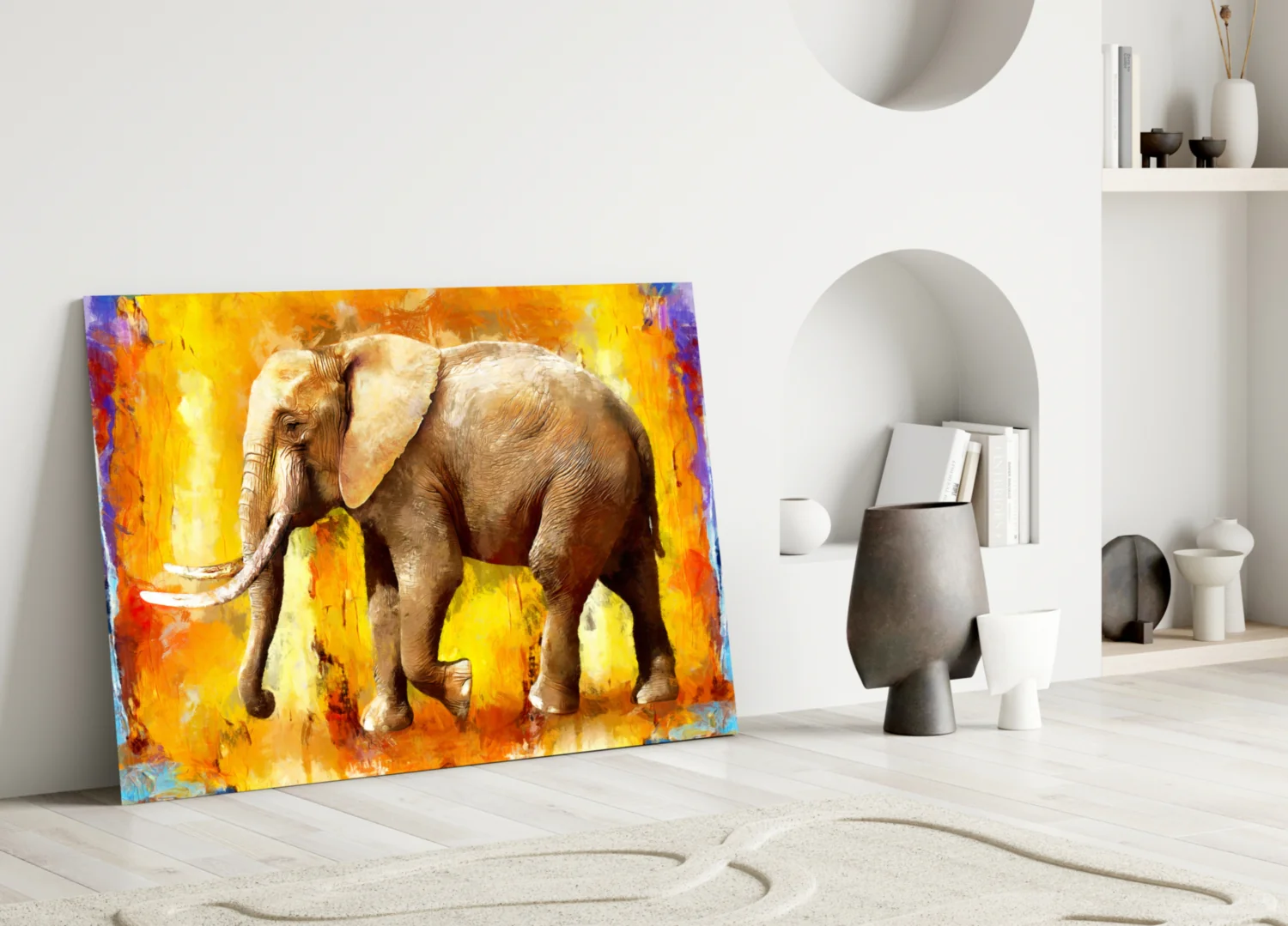 Elephant Glass Wall Art - Image 3