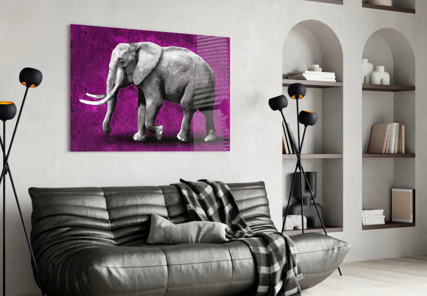 Elephant Glass Wall Art - Image 4