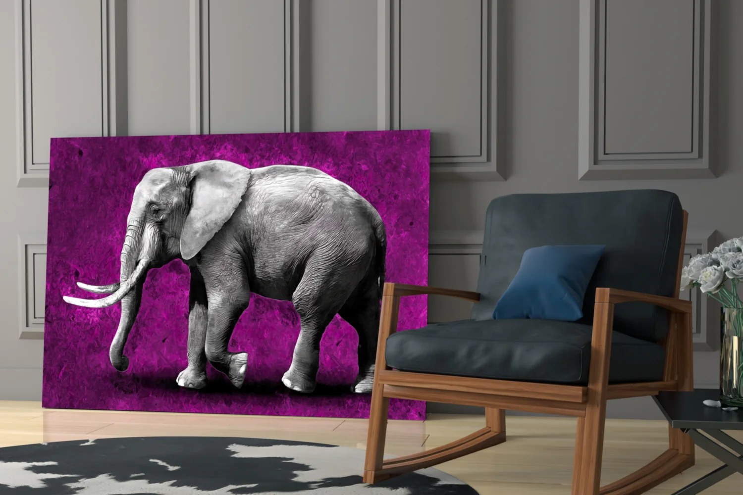 Elephant Glass Wall Art - Image 6