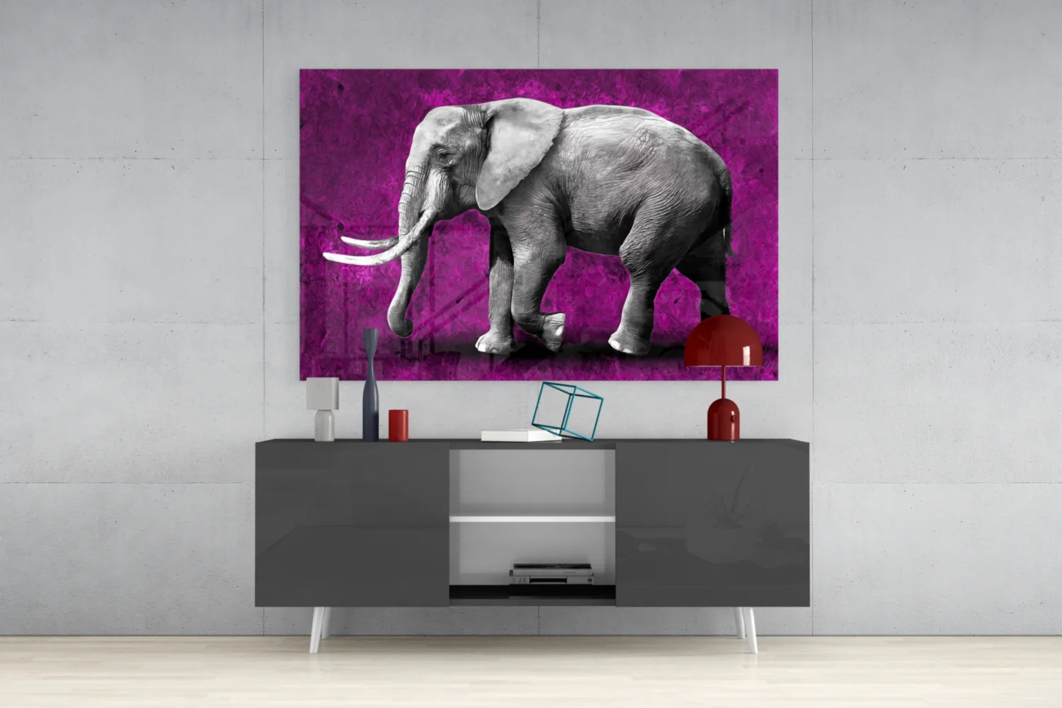 Elephant Glass Wall Art - Image 8