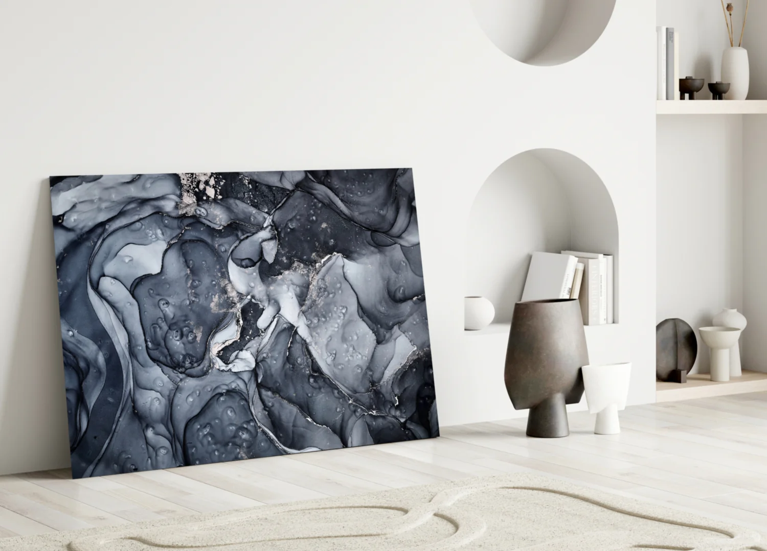 Gray Smoke Glass Wall Art - Image 2