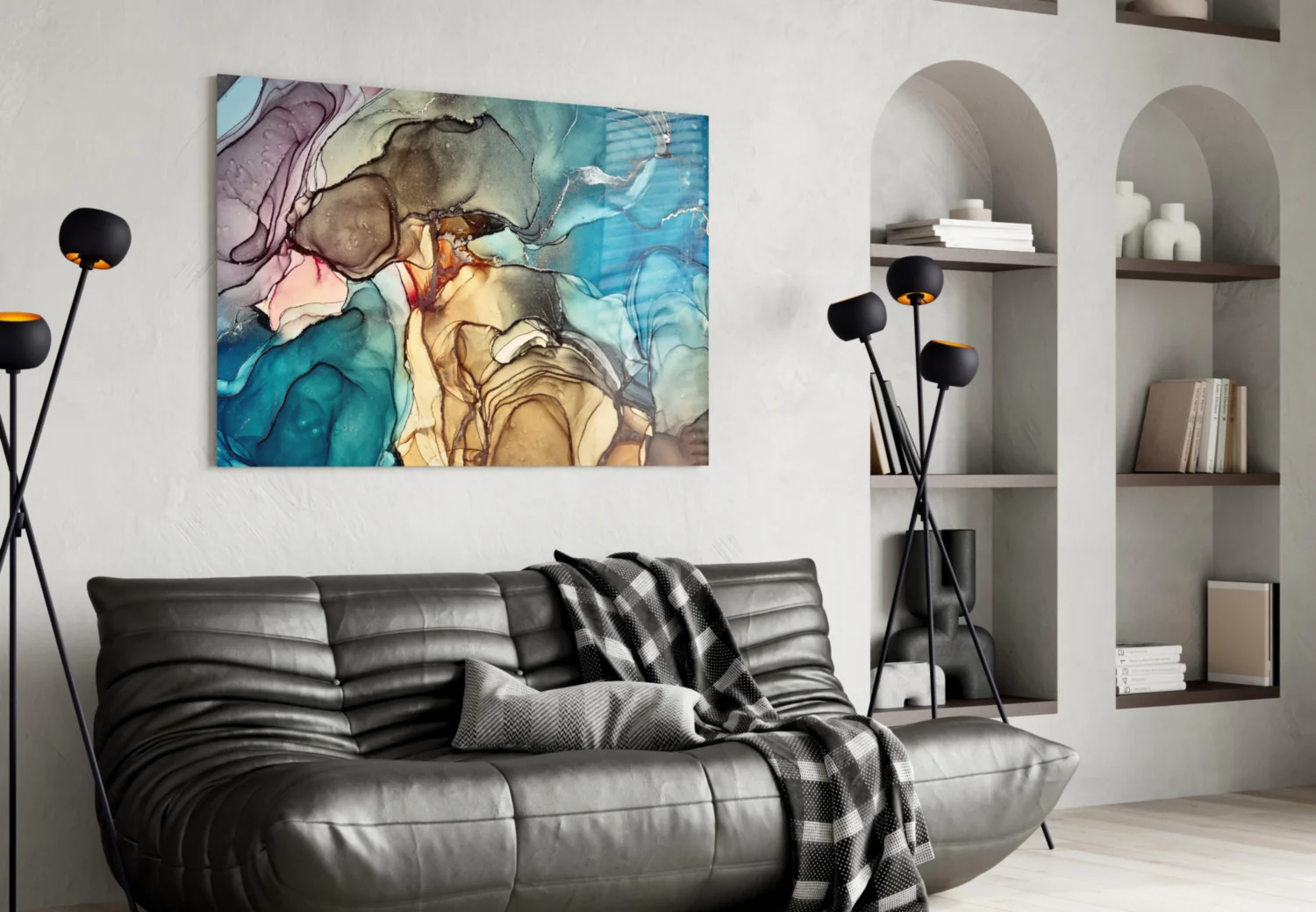 Colored Smoke Glass Wall Art - Image 4
