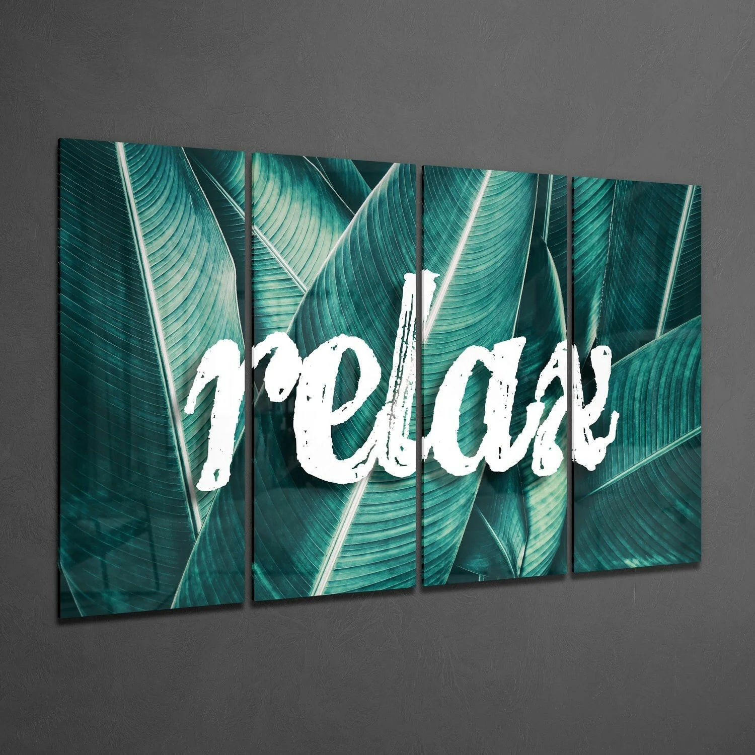 Relax 4 Pieces Mega Glass Wall Art (59"x36") - Image 2