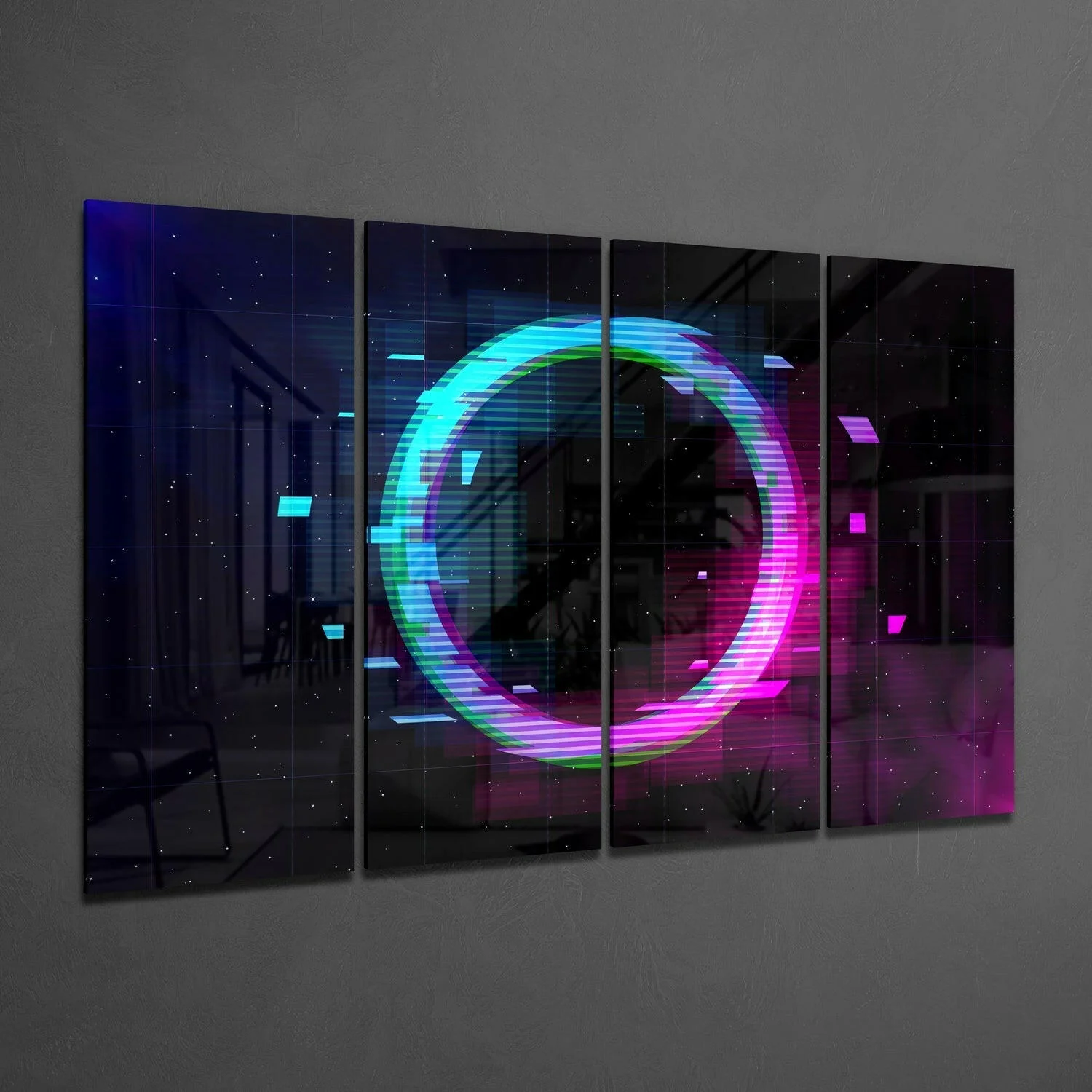 The Gate 4 Pieces Mega Glass Wall Art (59"x36") - Image 2