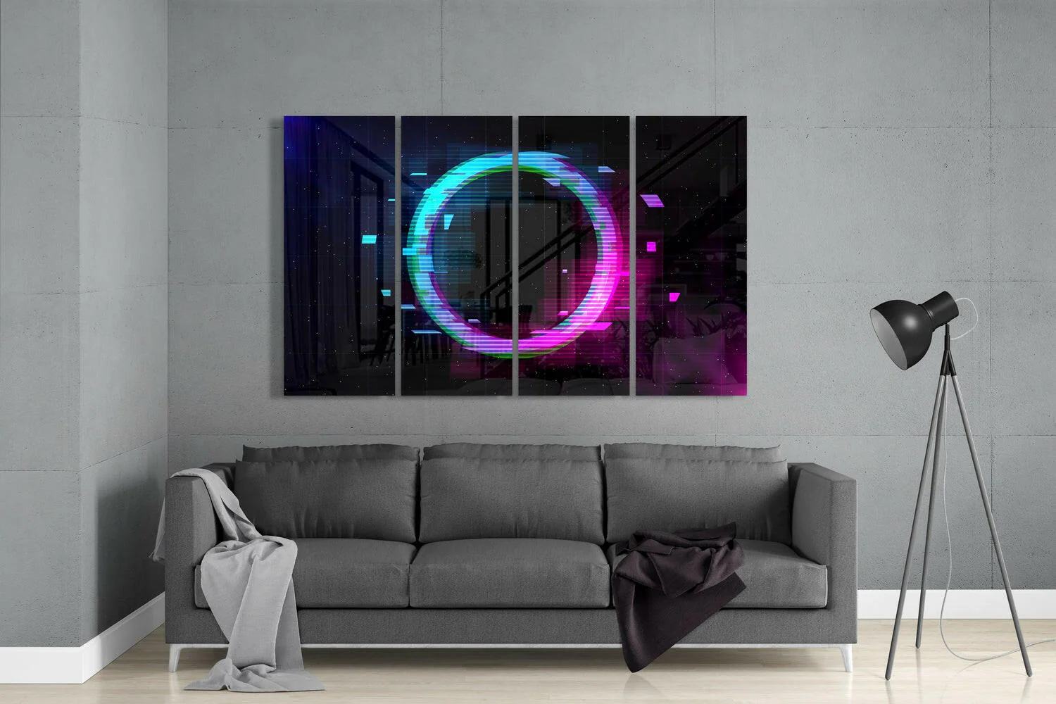 The Gate 4 Pieces Mega Glass Wall Art (59"x36") - Image 3
