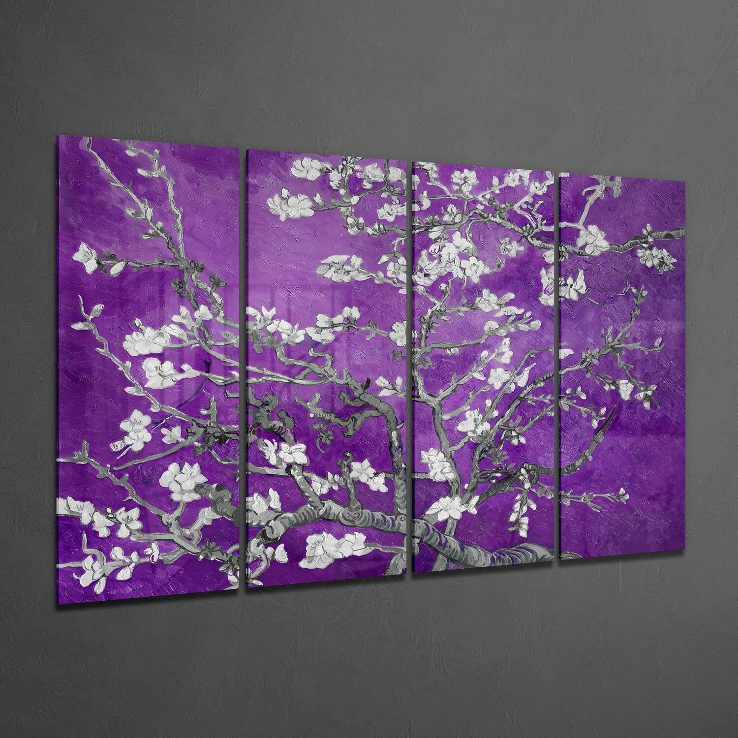 Sakura 4 Pieces Mega Glass Wall Art (59"x36") - Image 2