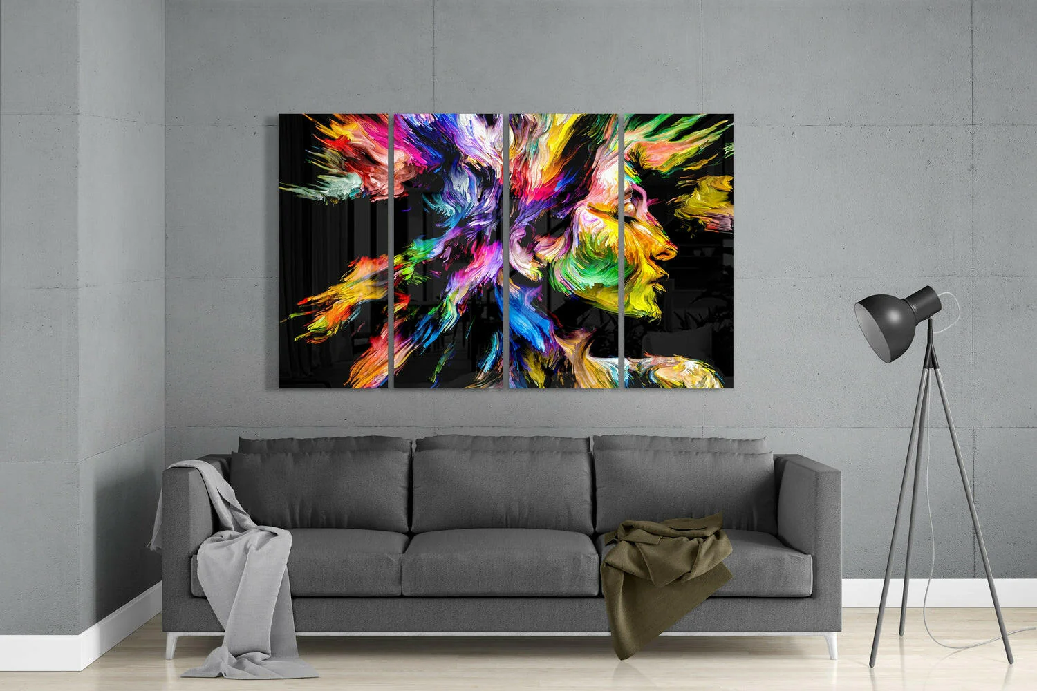 Feel the Music 4 Pieces Mega Glass Wall Art (59"x36") - Image 3
