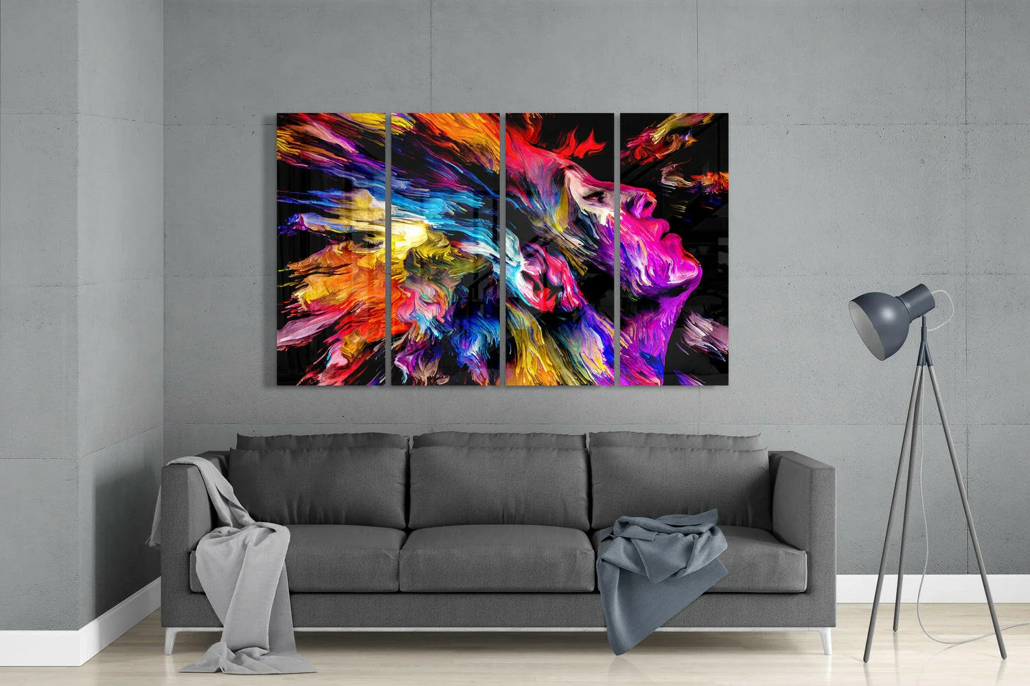Feel the Music 4 Pieces Mega Glass Wall Art (59"x36") - Image 3