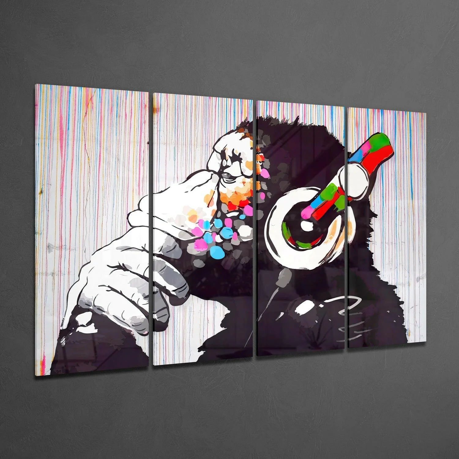 Feel the Music 4 Pieces Mega Glass Wall Art (59"x36") - Image 2