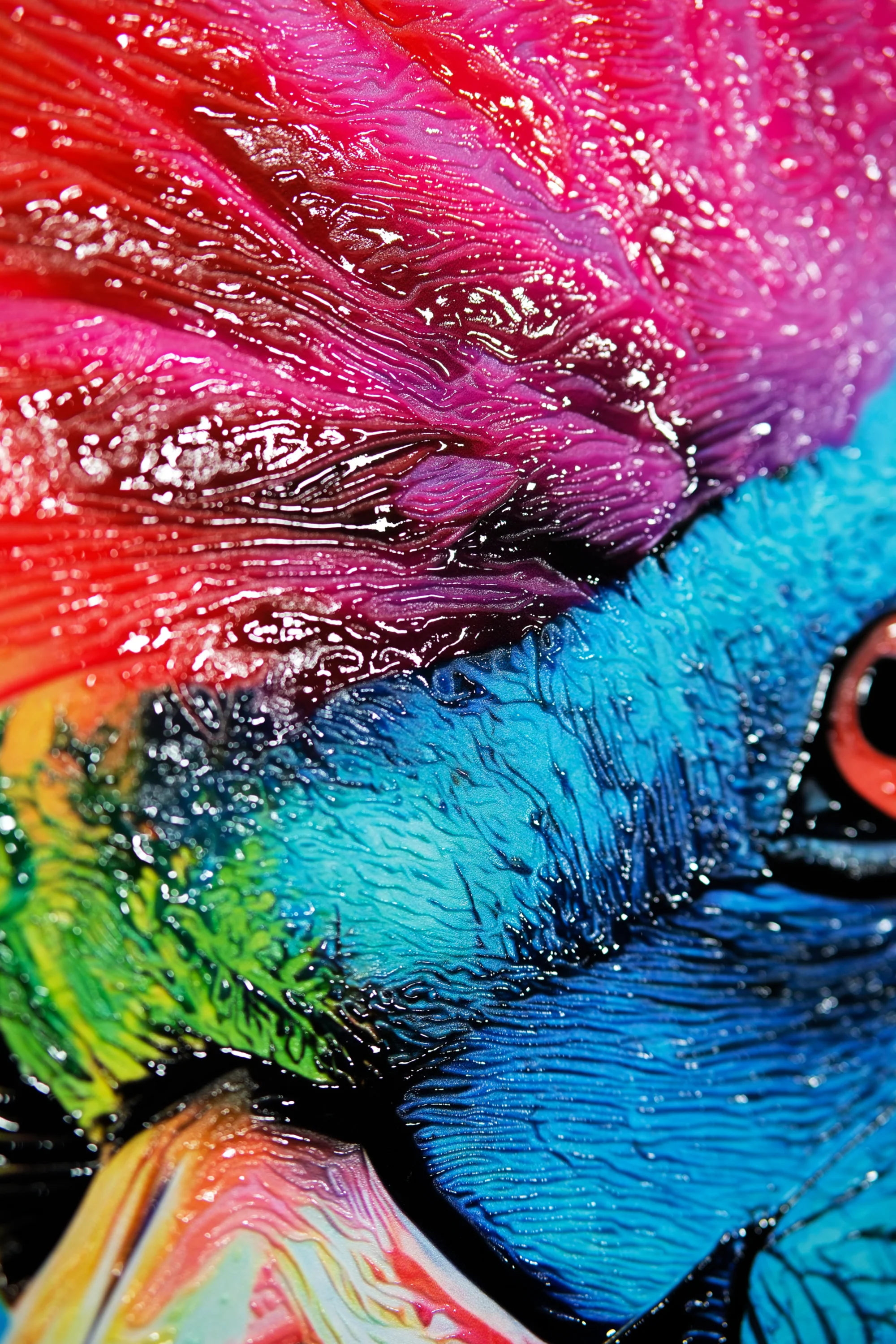 Eclectic Flamingo — Haptic 3D Embossed Print - Image 4