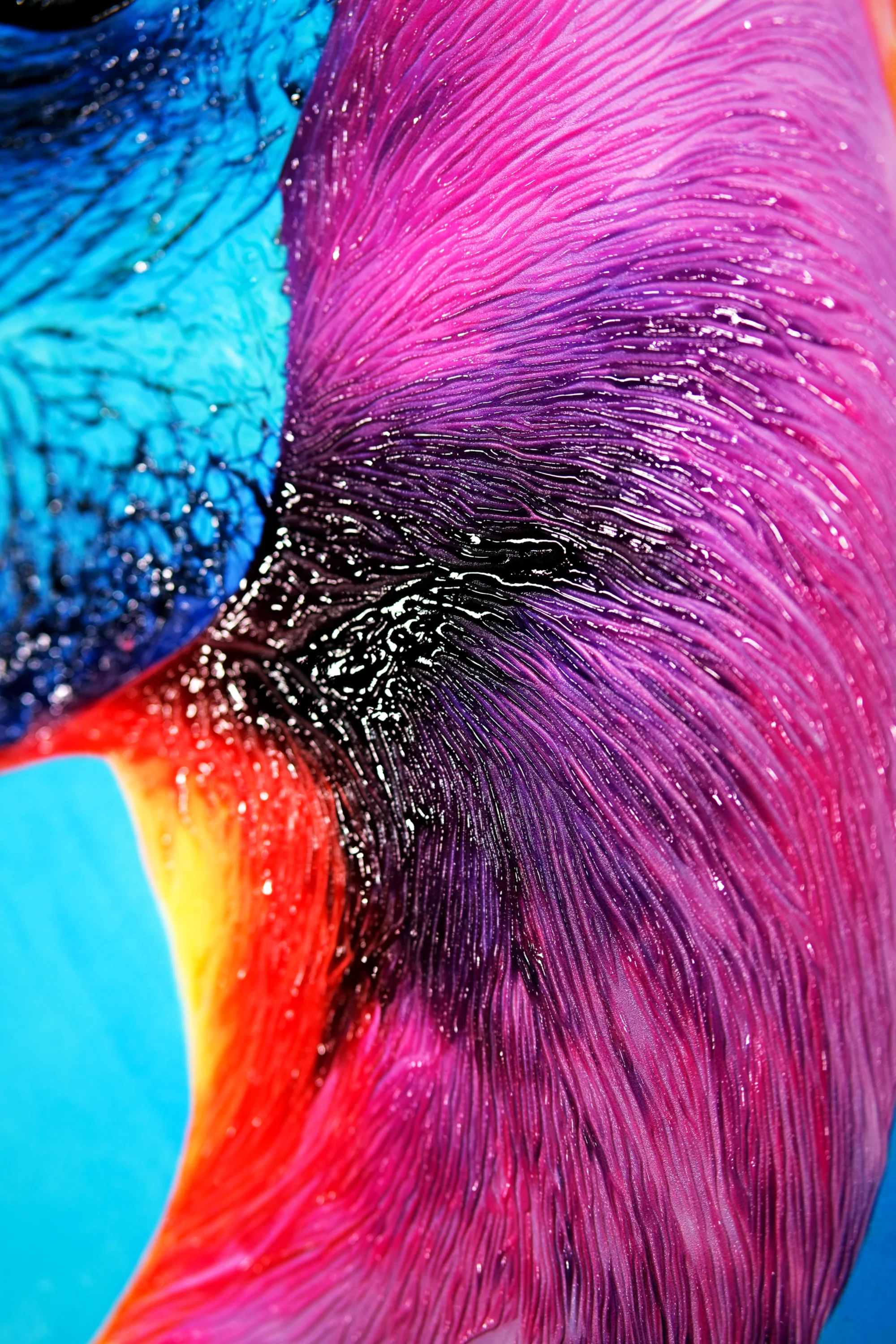 Eclectic Flamingo — Haptic 3D Embossed Print - Image 5