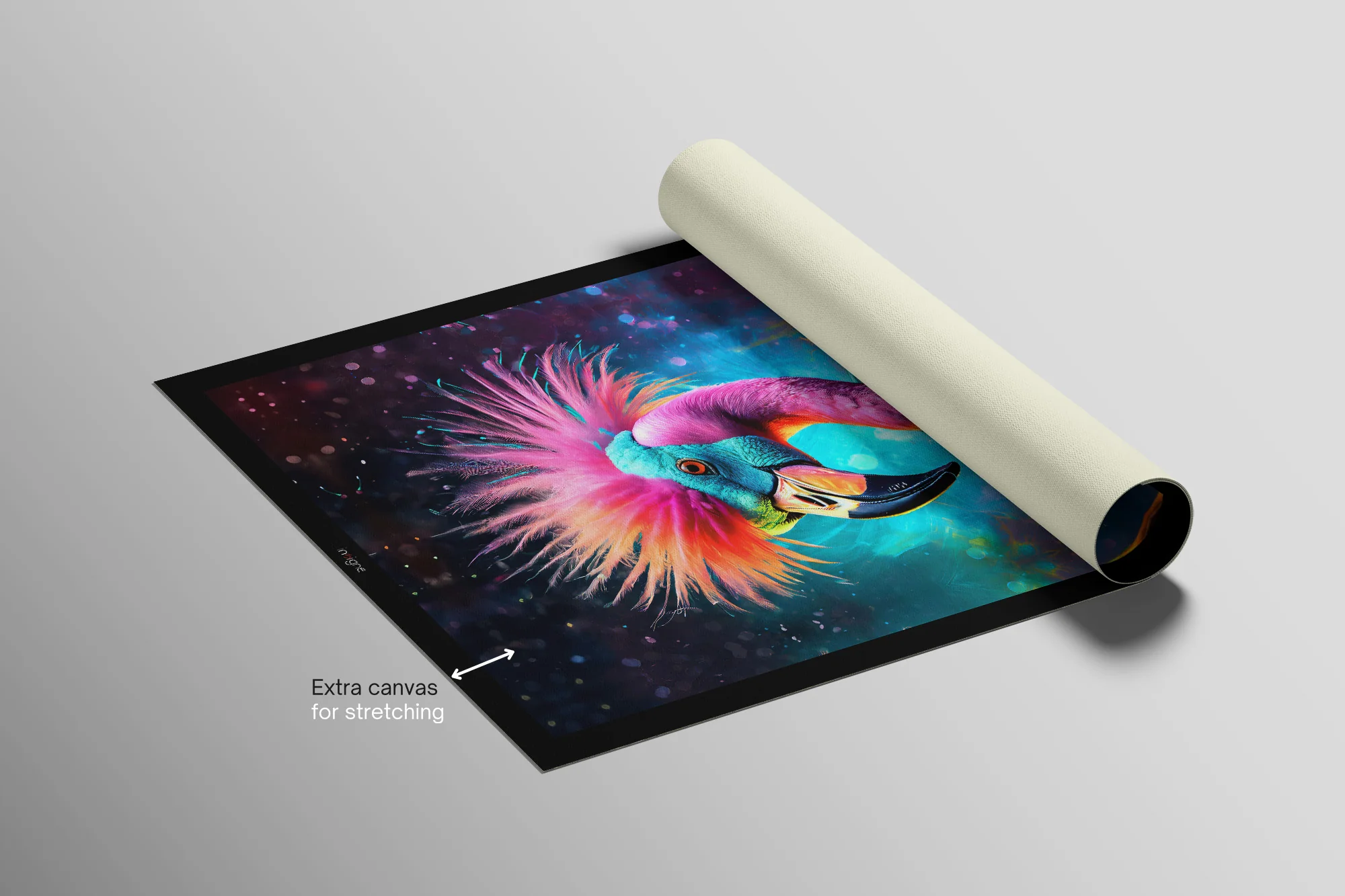 Eclectic Flamingo — Haptic 3D Embossed Print - Image 7