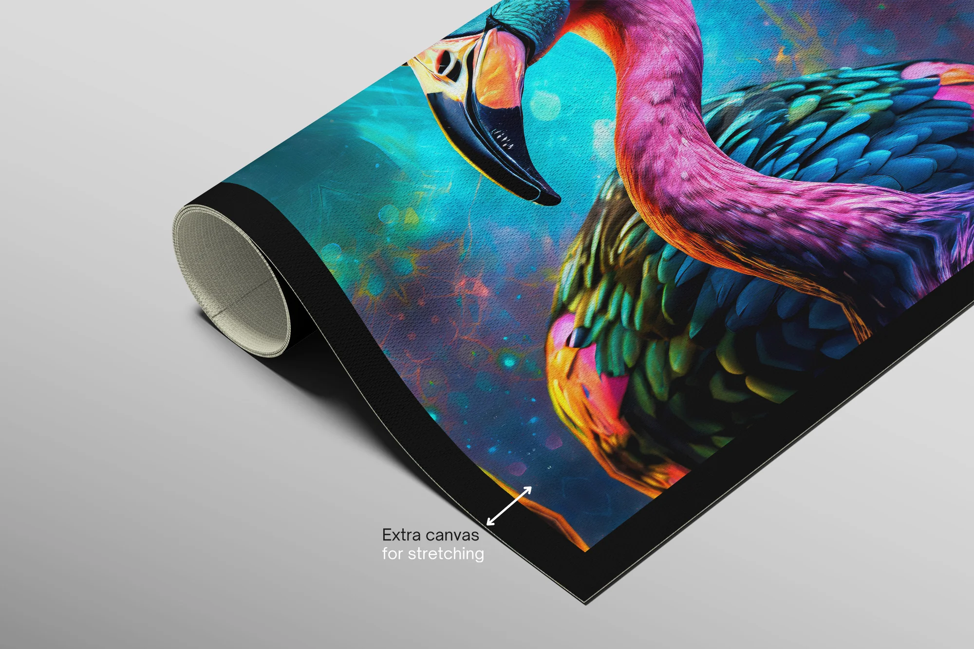 Eclectic Flamingo — Haptic 3D Embossed Print - Image 8