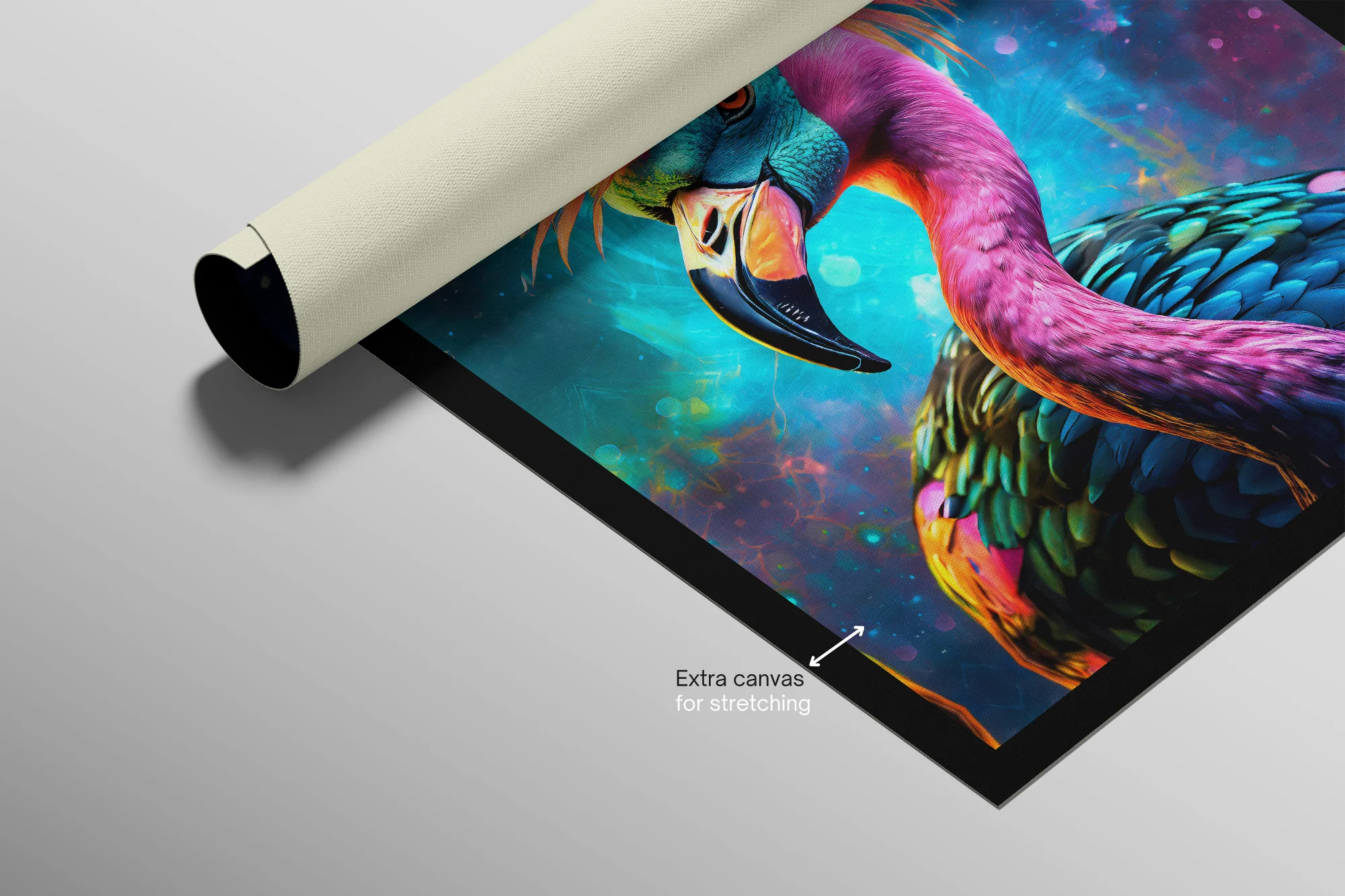 Eclectic Flamingo — Haptic 3D Embossed Print - Image 9