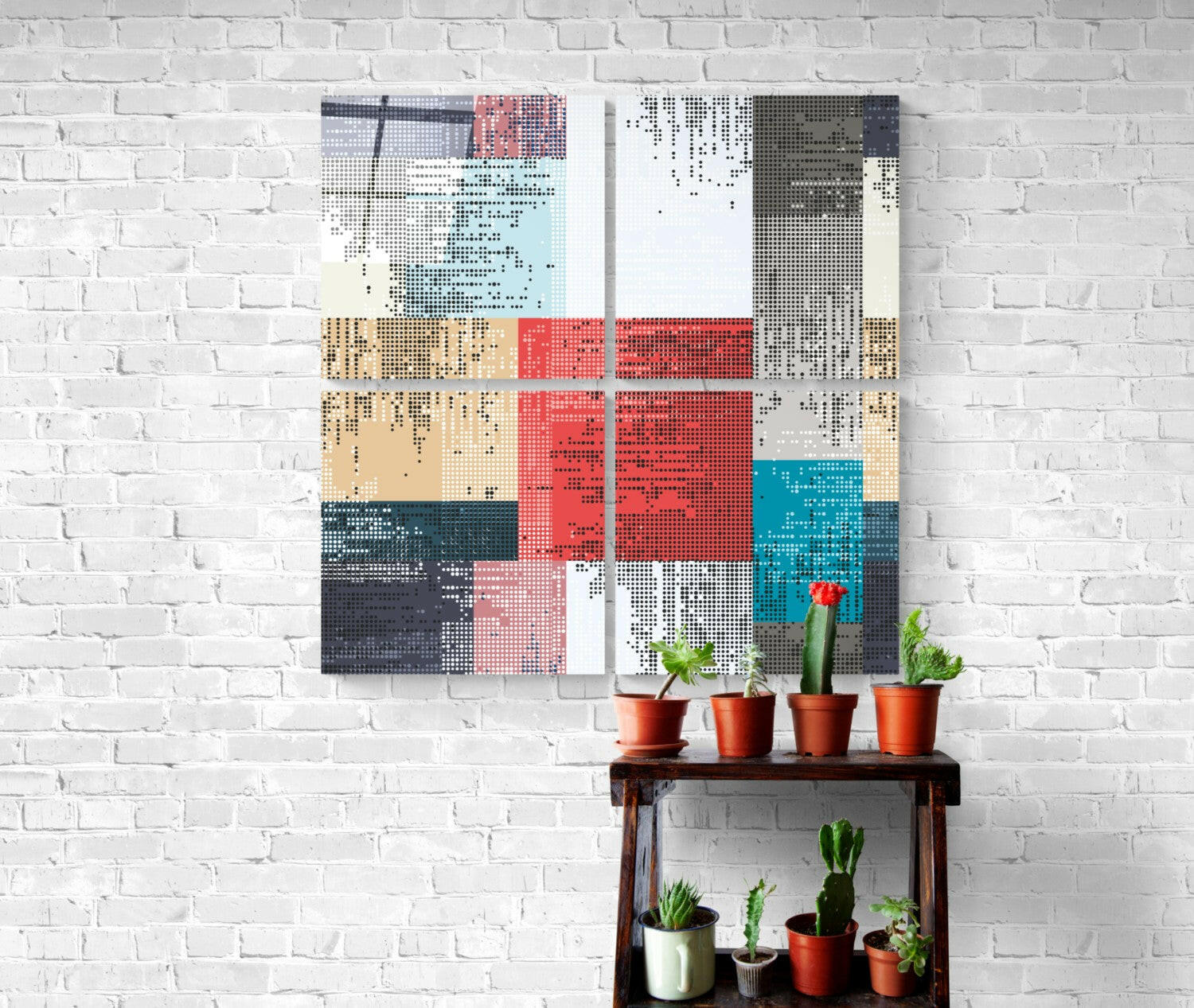 Dots Quadro Glass Wall Art - Image 2