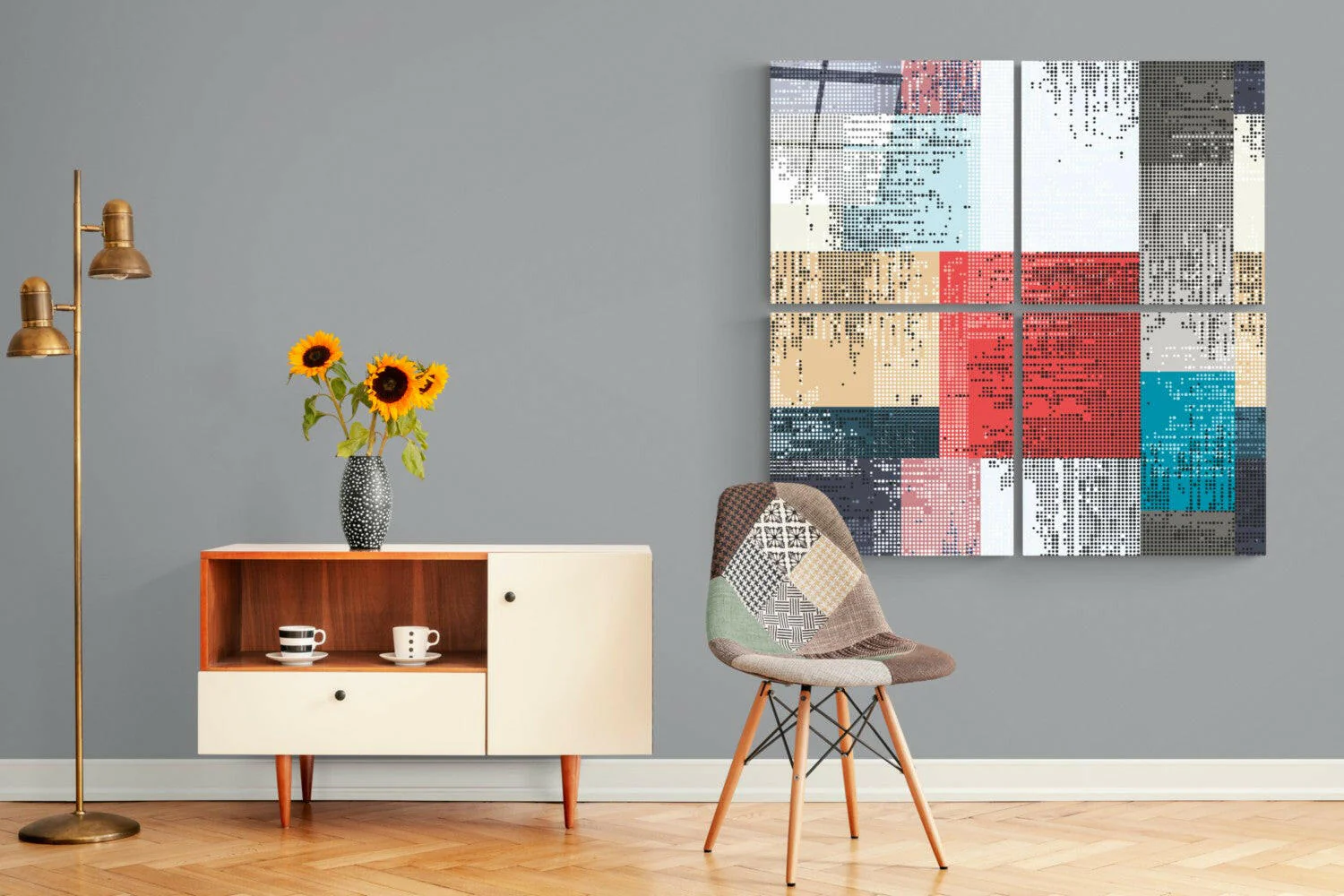 Dots Quadro Glass Wall Art - Image 3