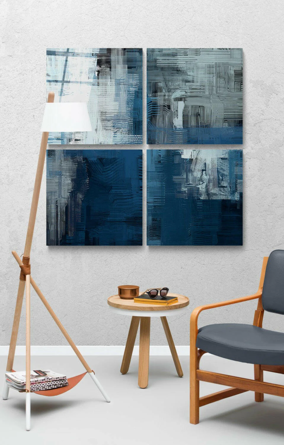 Blue Touch Quadro Glass Wall Art - Image 4