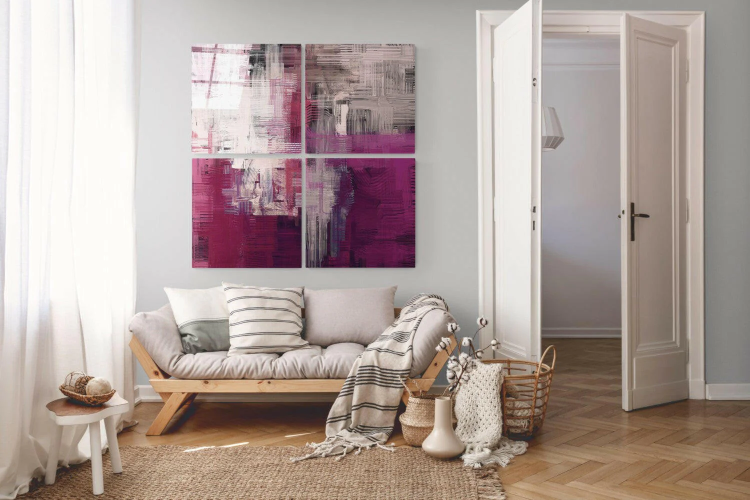 Purple Touch Quadro Glass Wall Art - Image 2