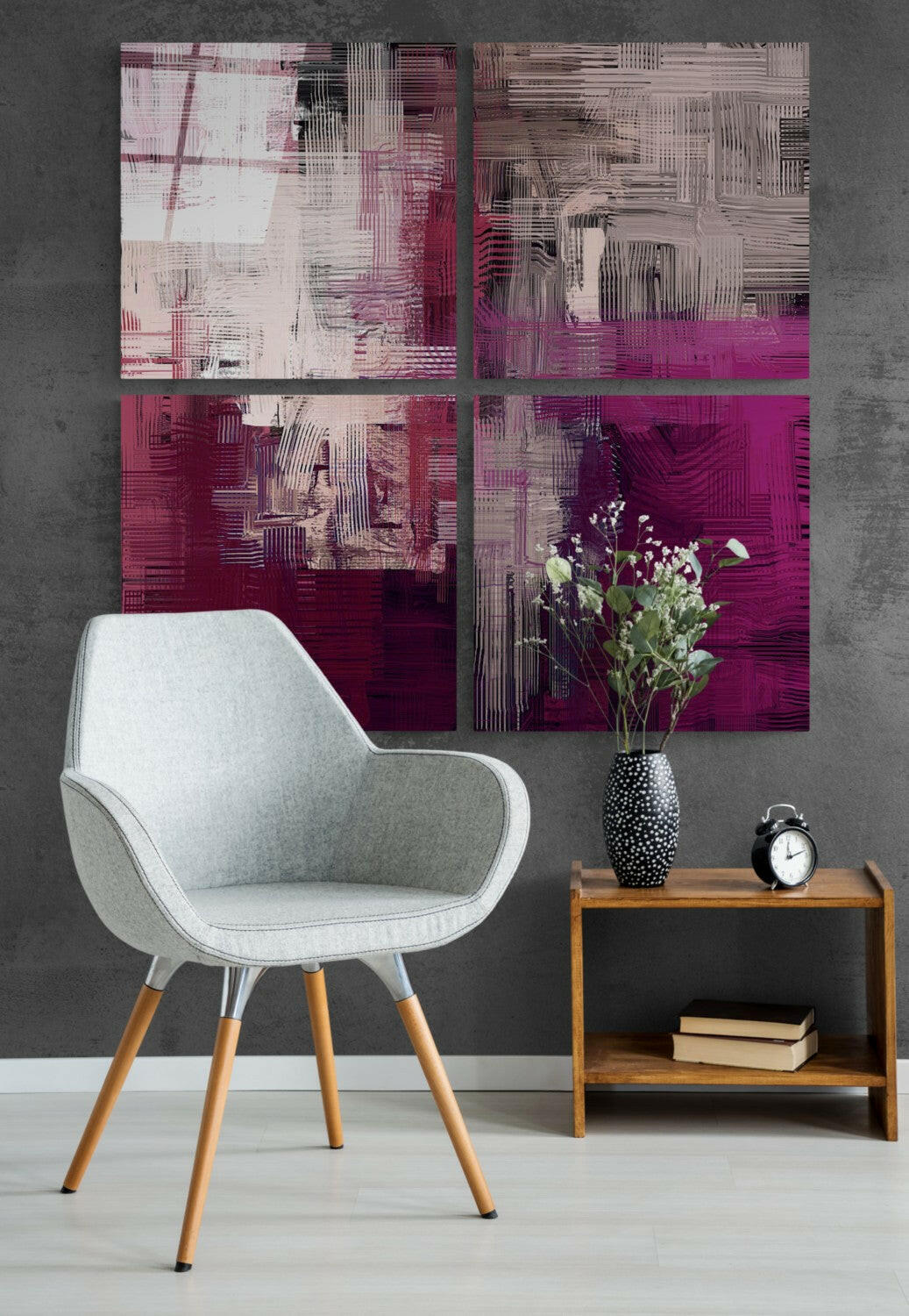 Purple Touch Quadro Glass Wall Art - Image 3