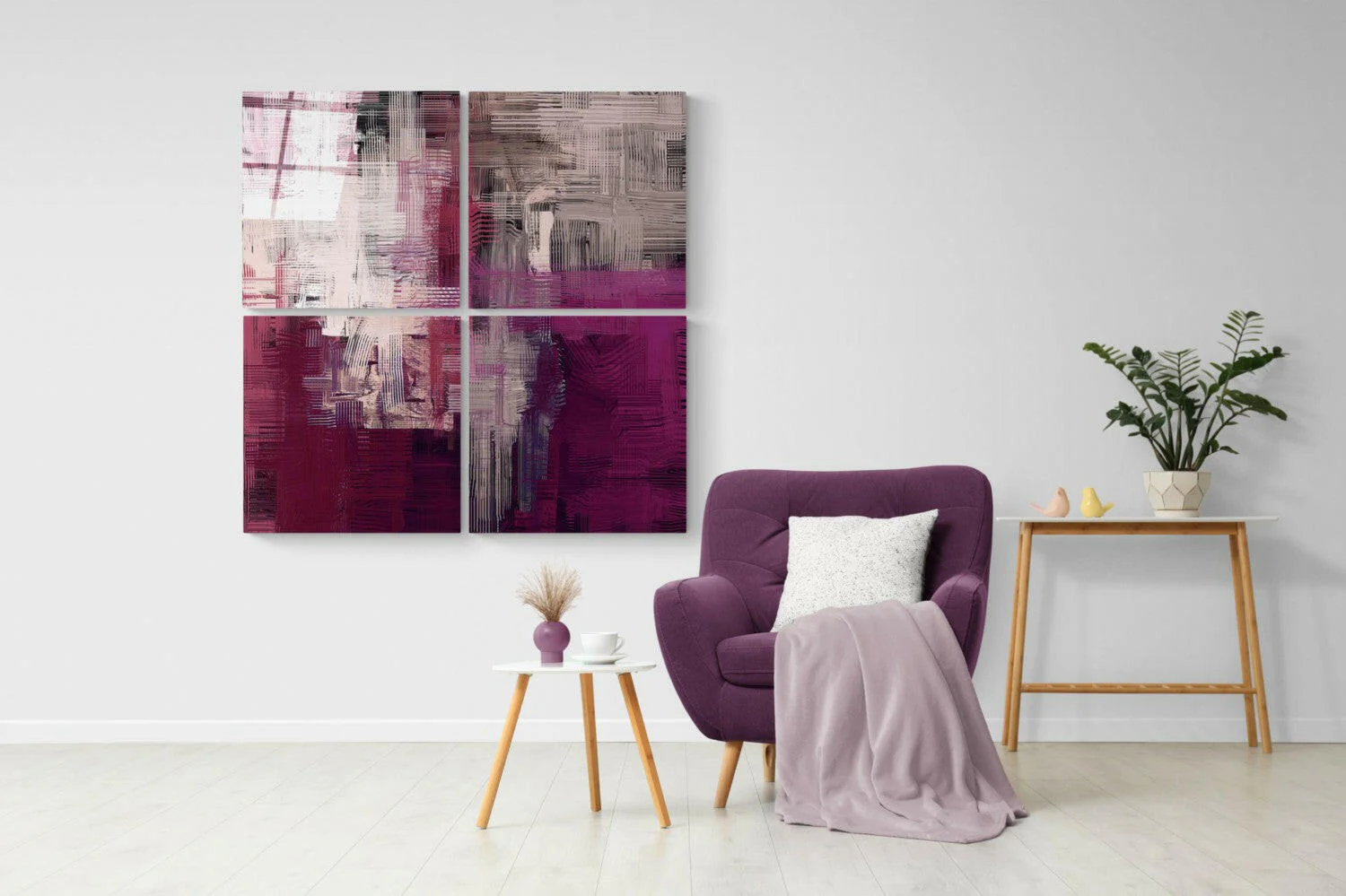 Purple Touch Quadro Glass Wall Art - Image 4