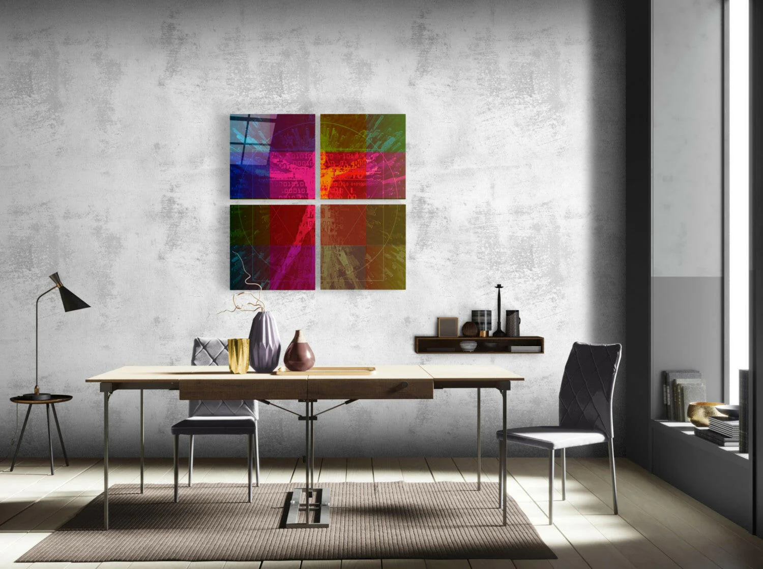 Colorful Touch Quadro Glass Wall Art - Image 3