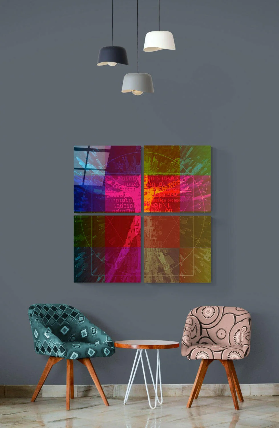 Colorful Touch Quadro Glass Wall Art - Image 4