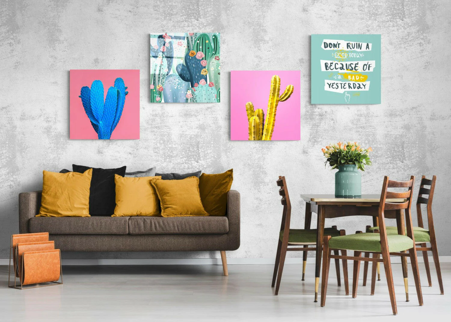 Cactus Quadro Glass Wall Art - Image 2