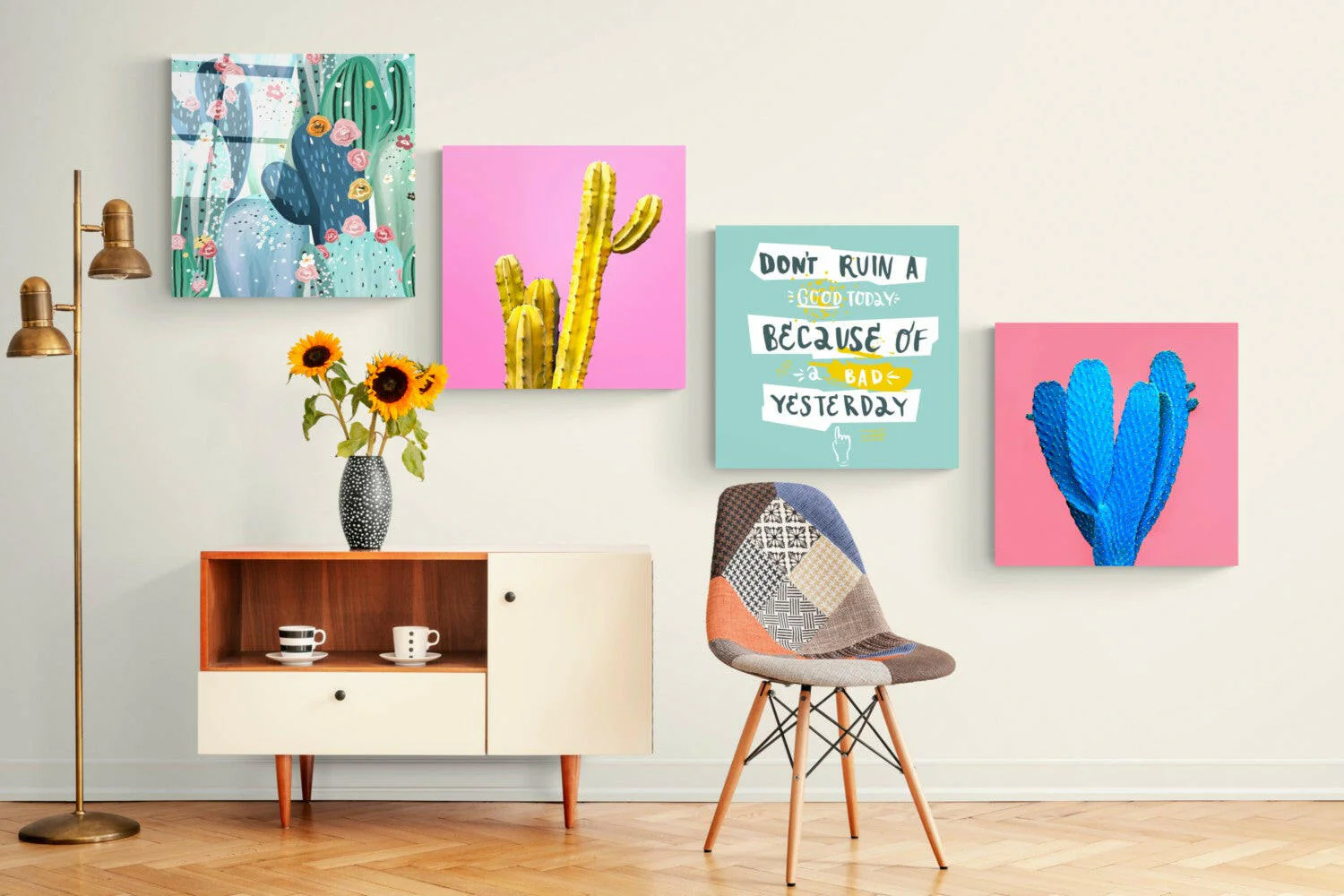 Cactus Quadro Glass Wall Art - Image 4