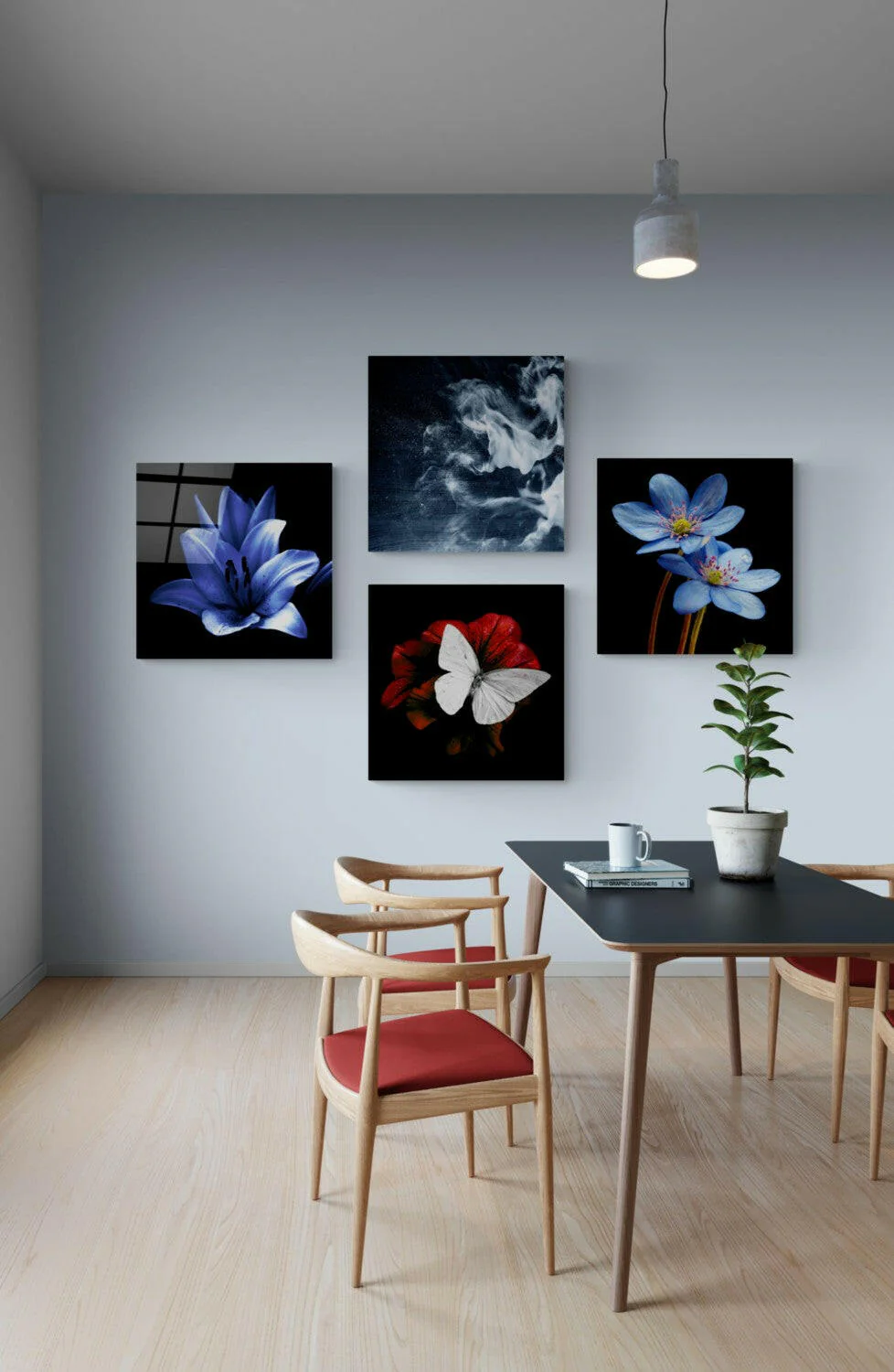 Flowers Quadro Glass Wall Art - Image 4