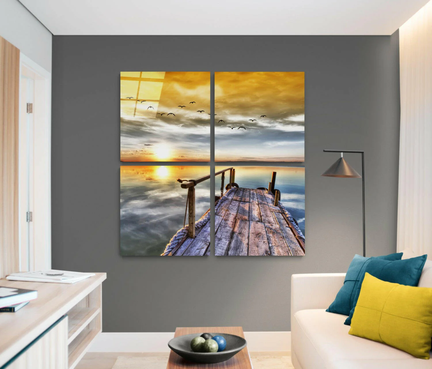 Sunset Quadro Glass Wall Art