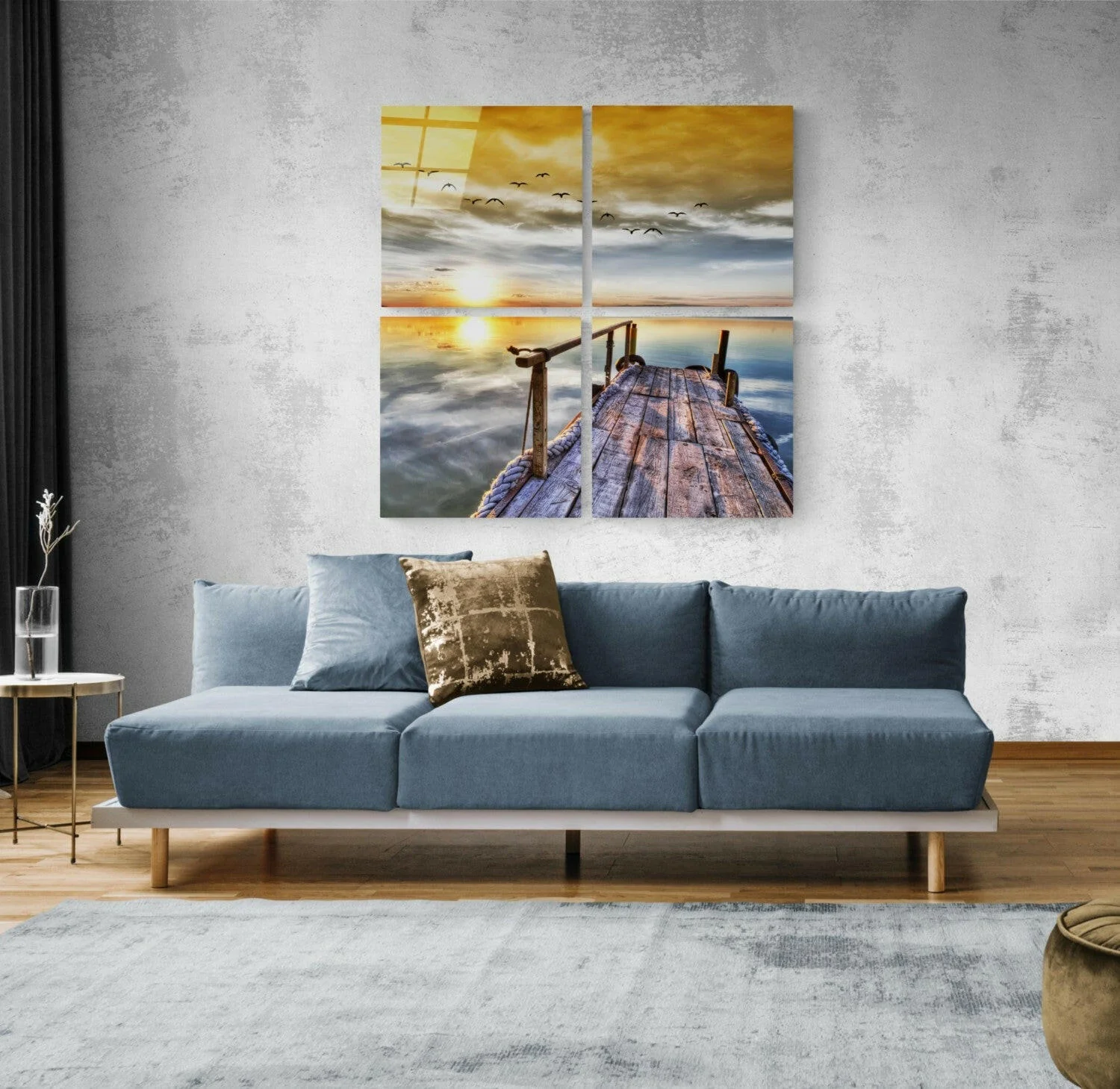Sunset Quadro Glass Wall Art - Image 3