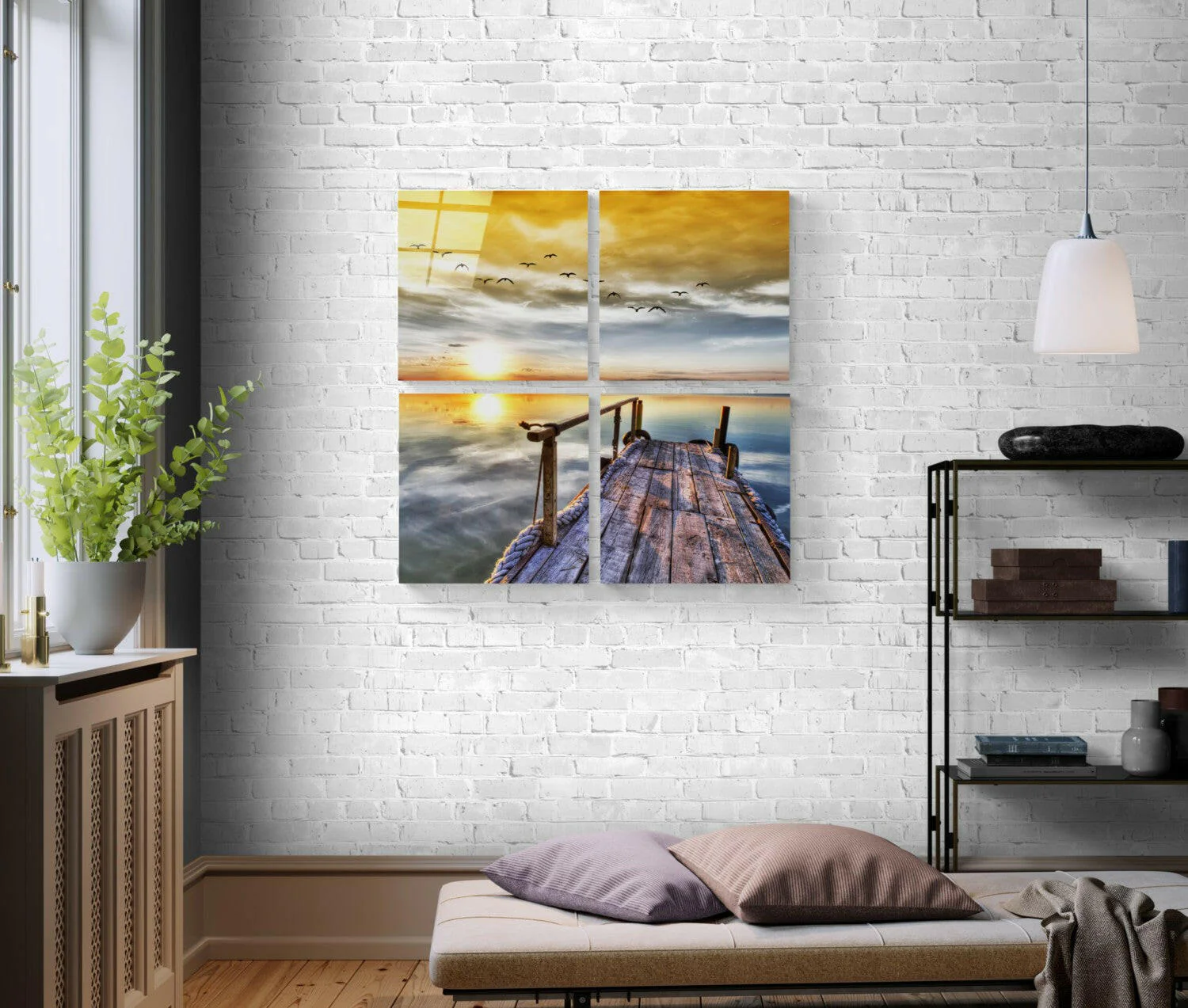 Sunset Quadro Glass Wall Art - Image 4