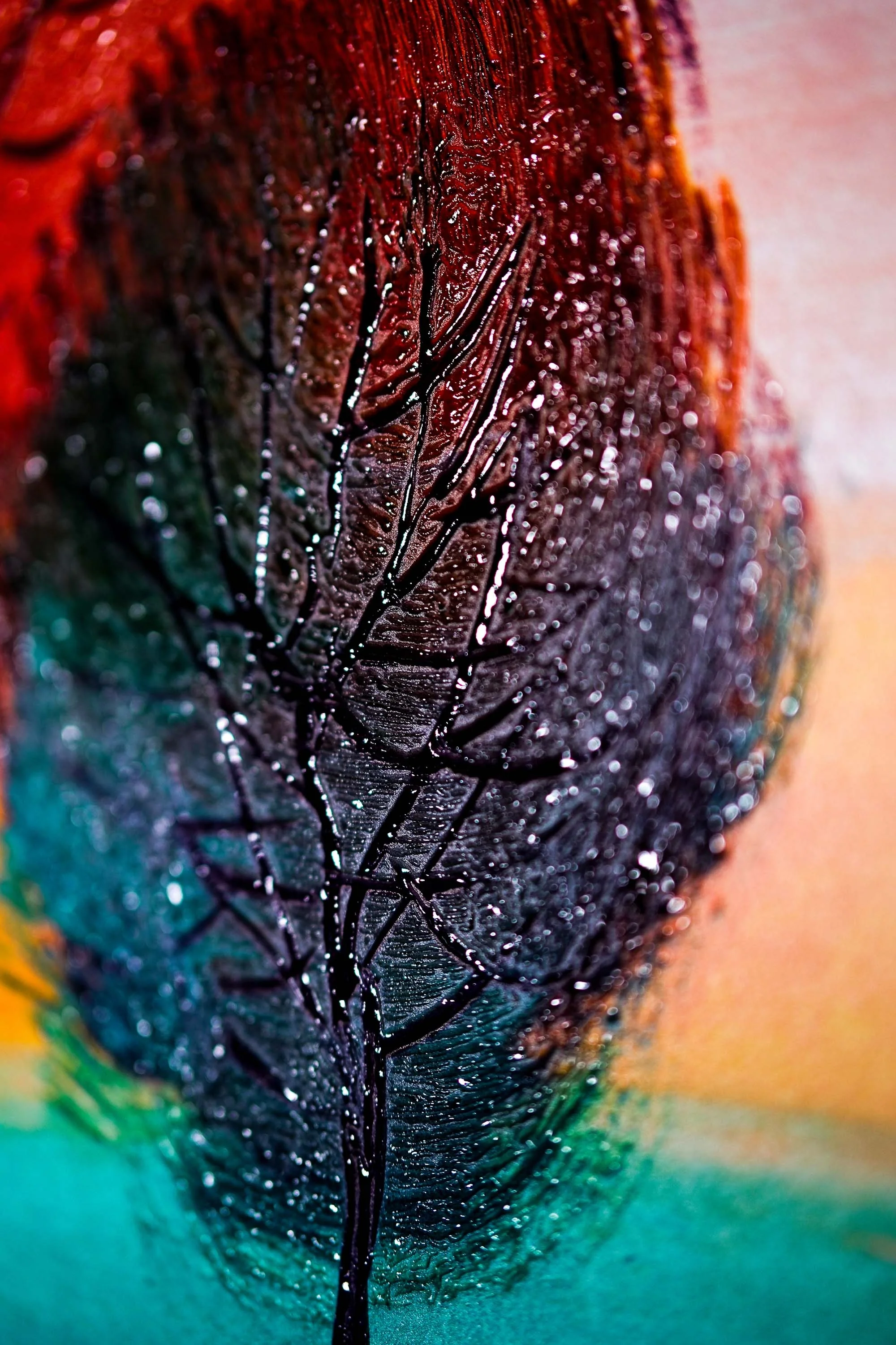 Radiant Chromatic Grove — 3D Haptic Embossed High-Gloss Luxury Wall Art - Image 3