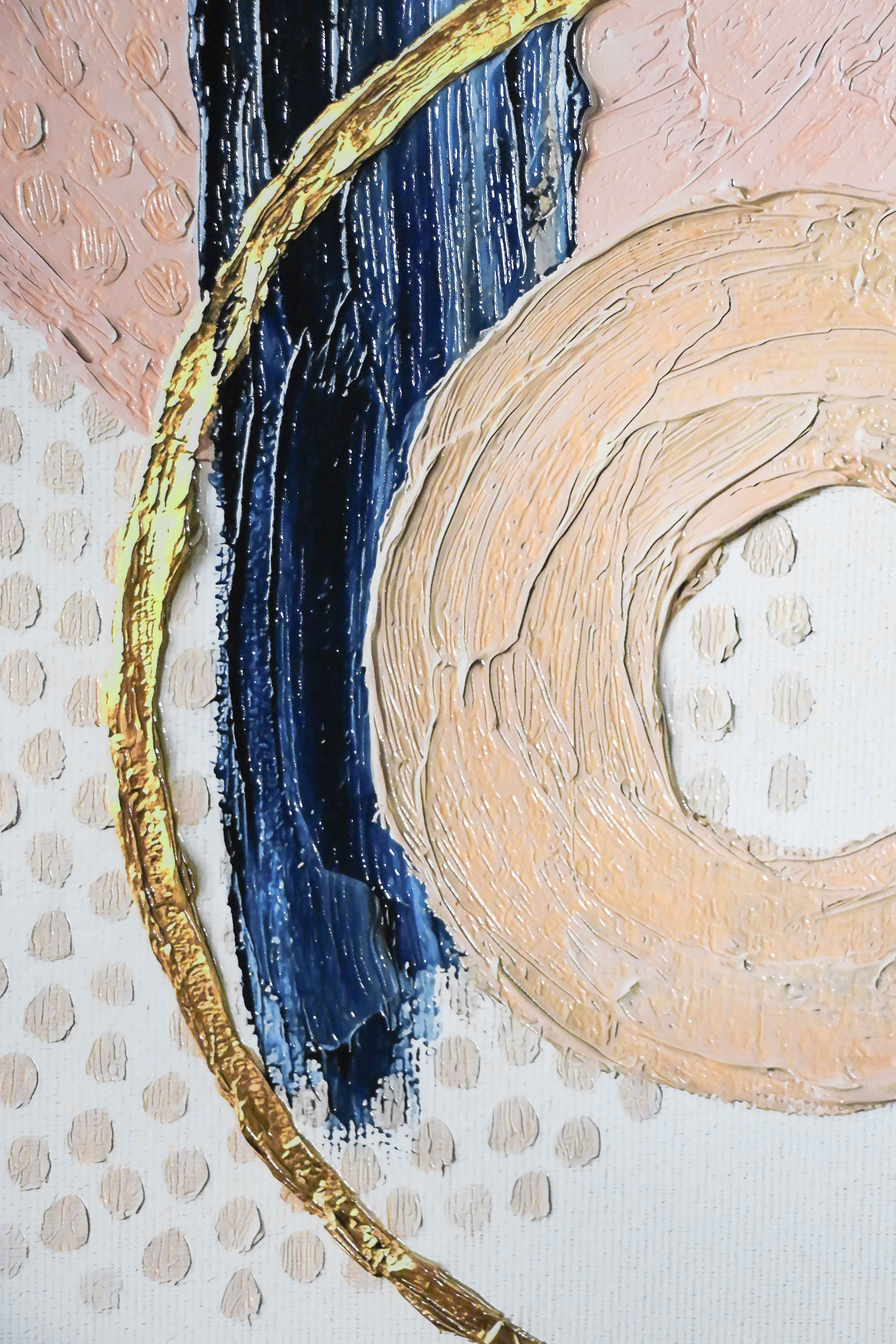 Sapphire & Rose Orbit — 3D Haptic Embossed High-Gloss Luxury Wall Art - Image 12