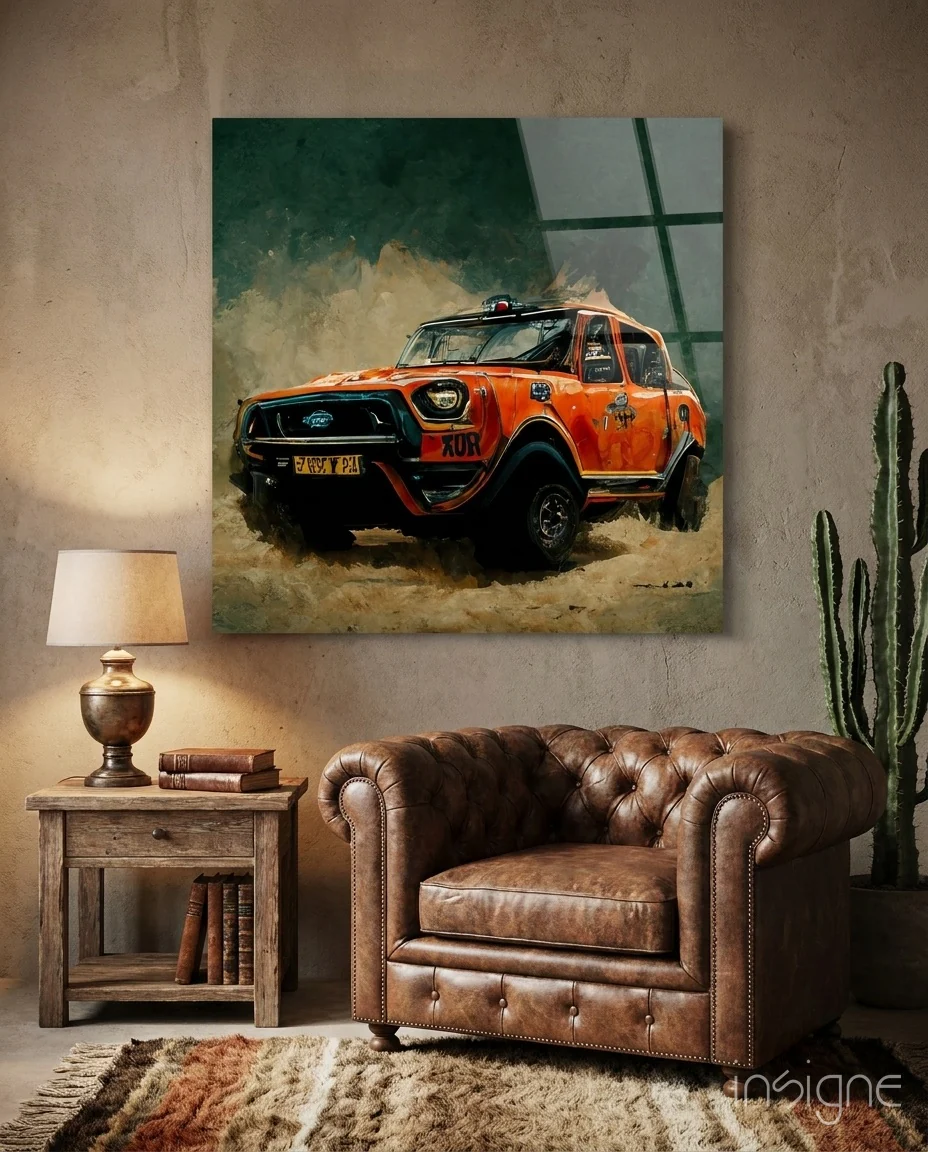 Racer Glass Wall Art || Designer Collection