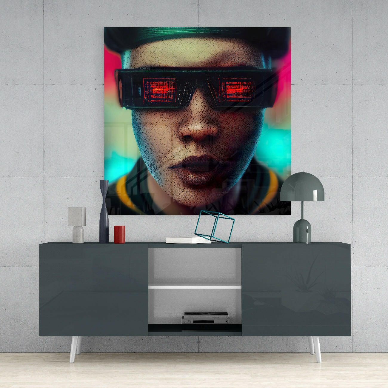 Virtual Life Glass Wall Art  || Designer Collection - Image 5