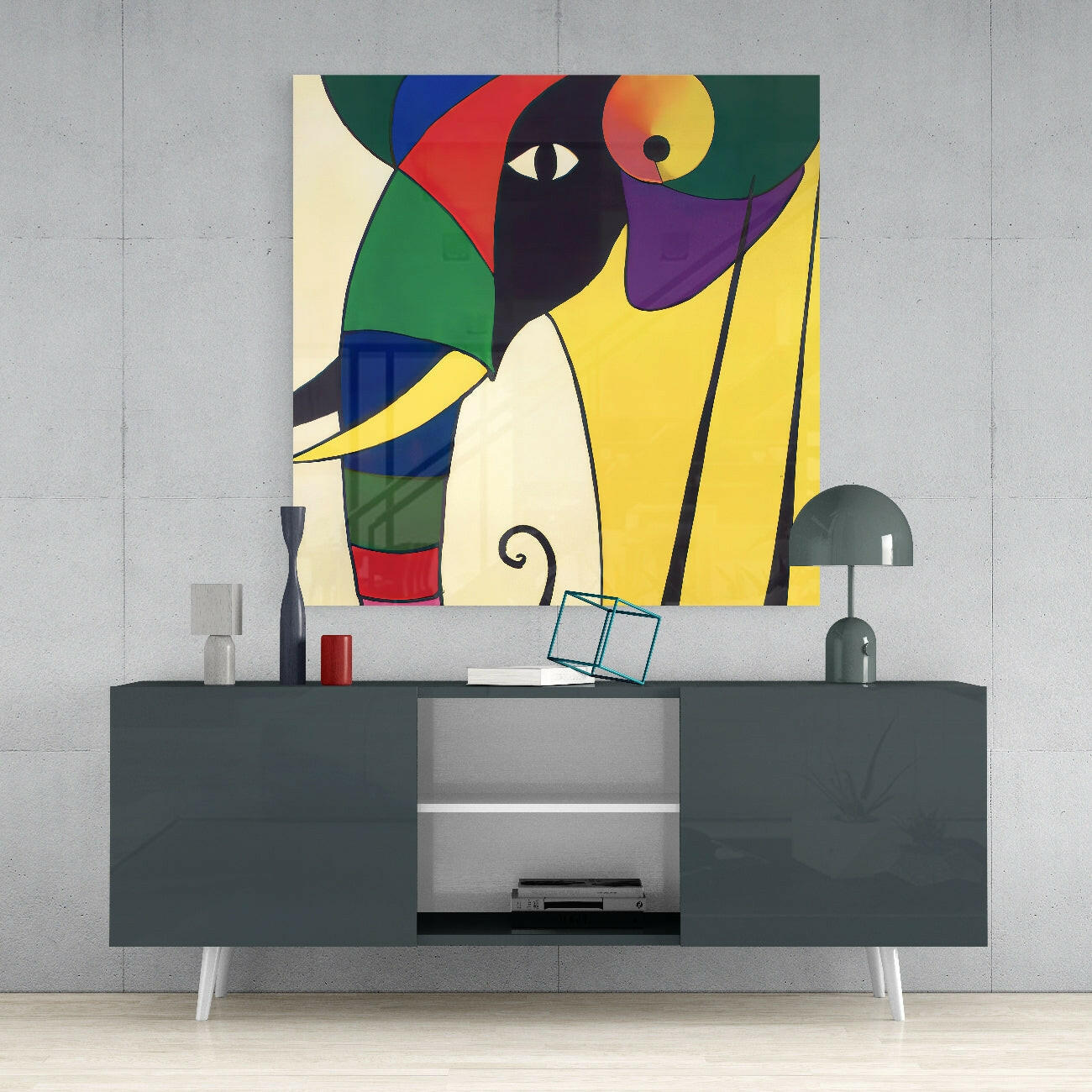 Wassily's Elephant Glass Wall Art  || Designer Collection - Image 5