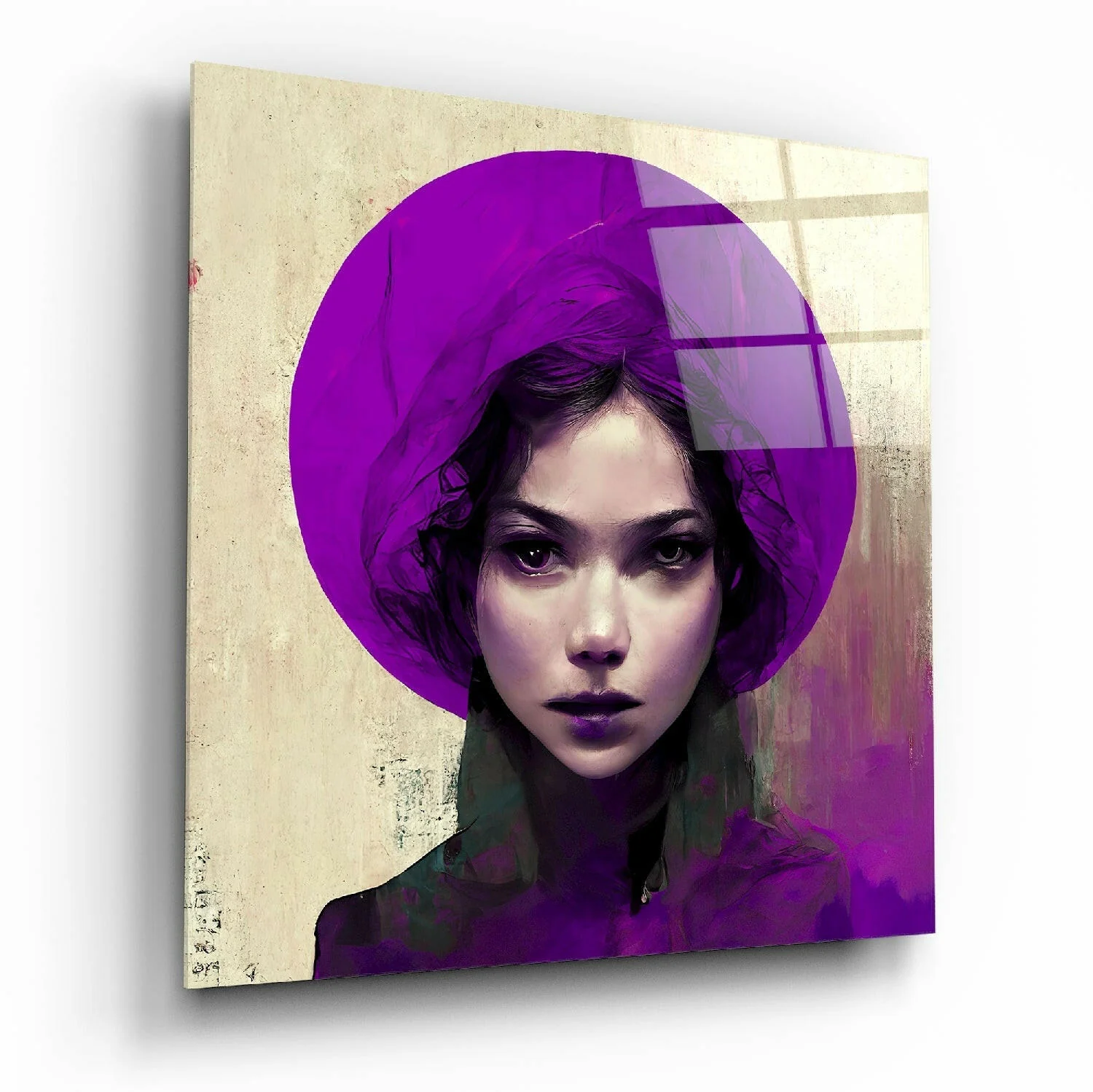 Purple Hat Glass Wall Art || Designer Collection - Image 2