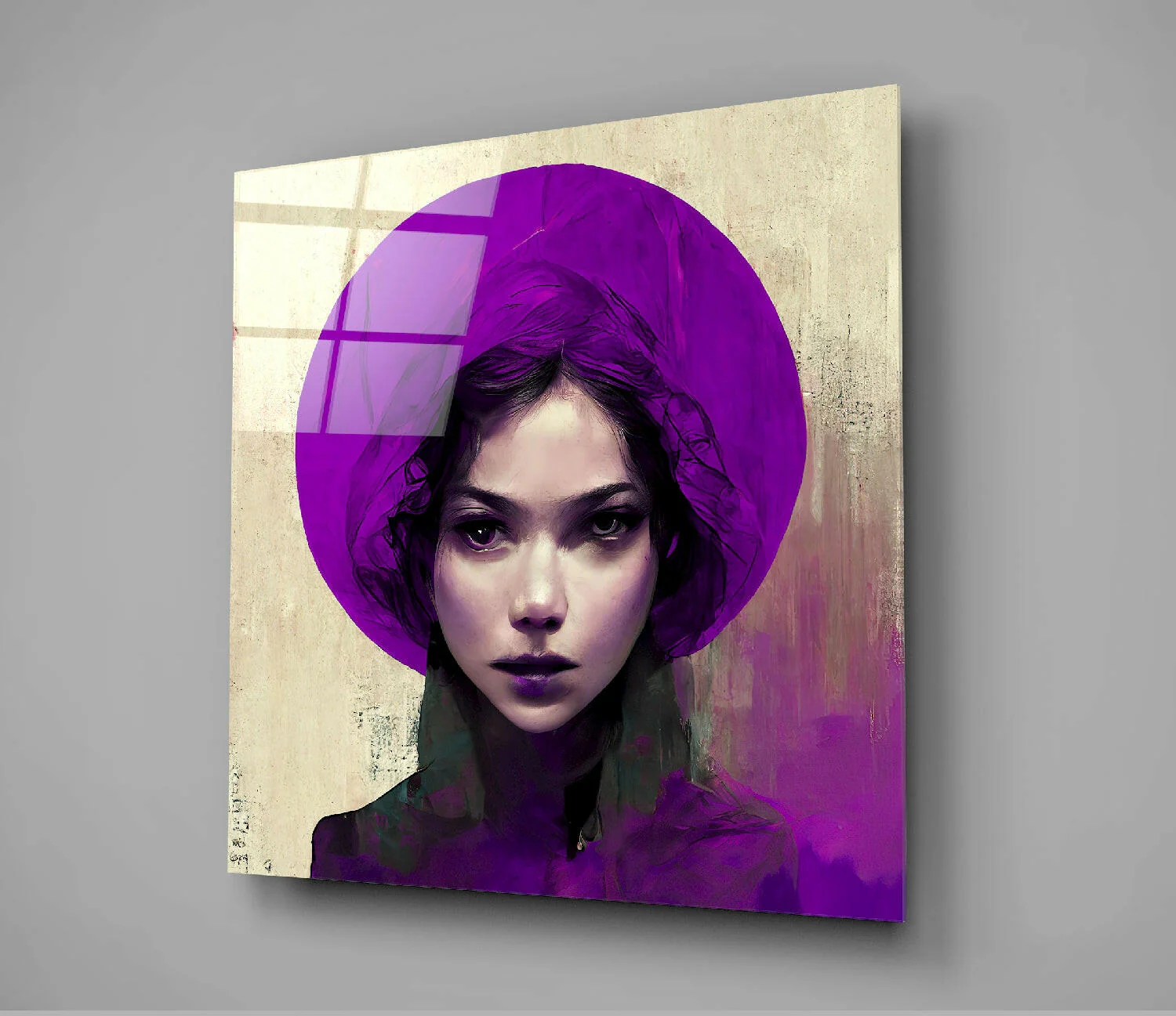 Purple Hat Glass Wall Art || Designer Collection - Image 3
