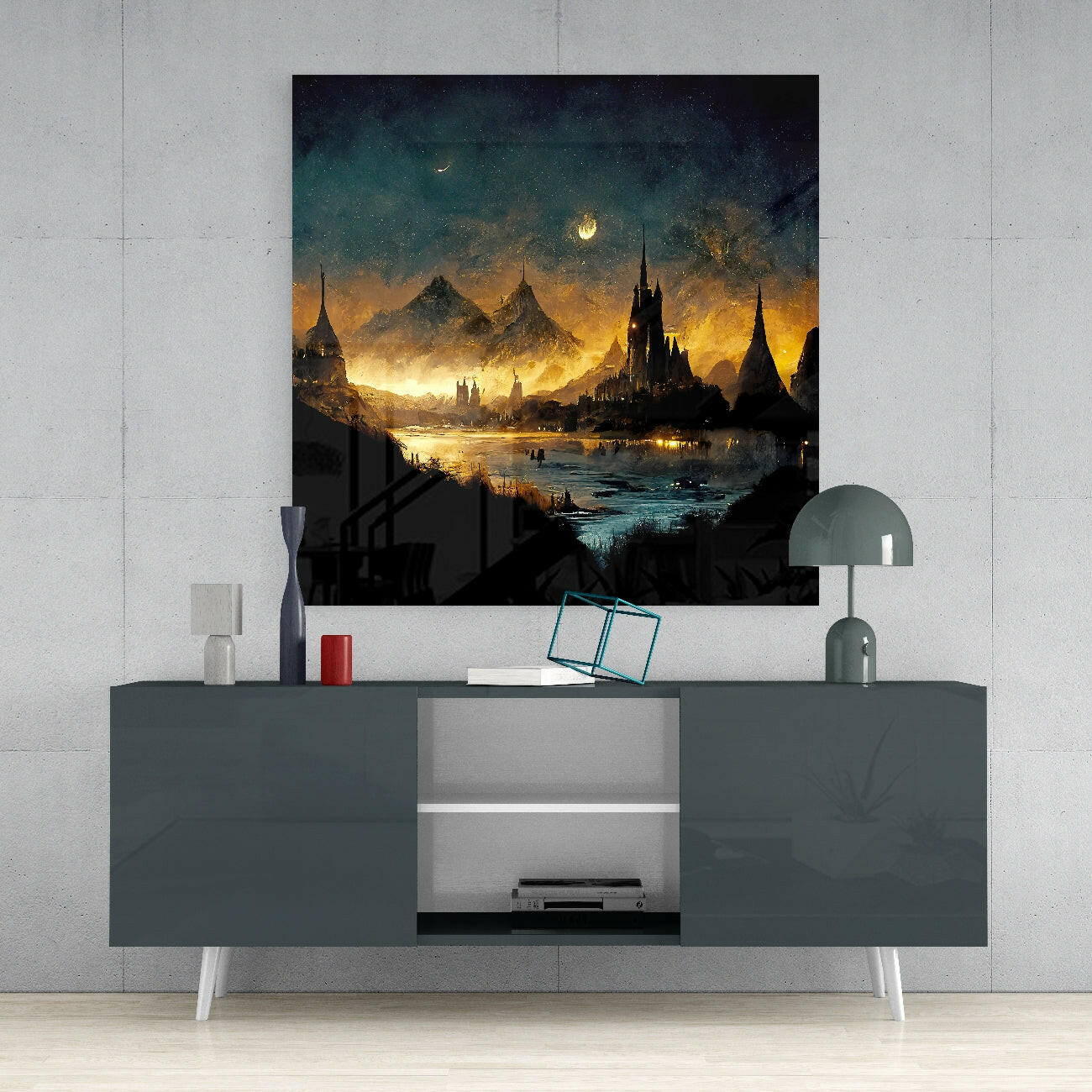 Lost City Glass Wall Art || Designer Collection - Image 4