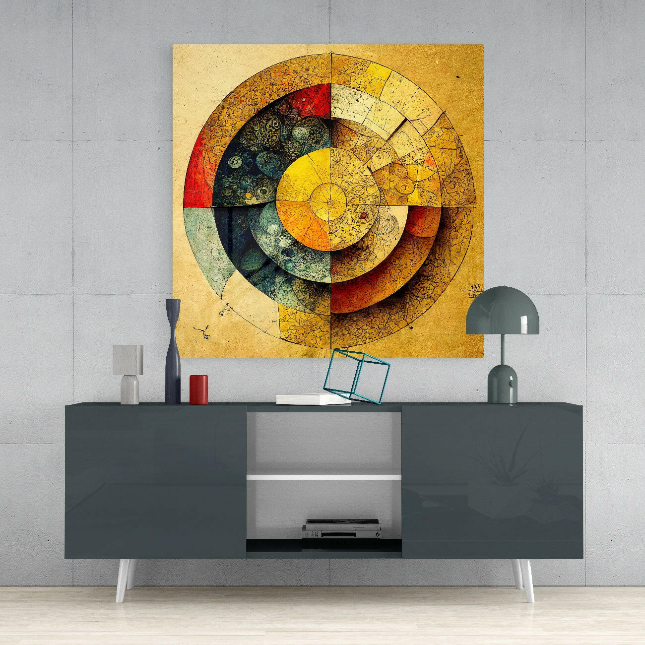 Circles Glass Wall Art  || Designers Collection - Image 4