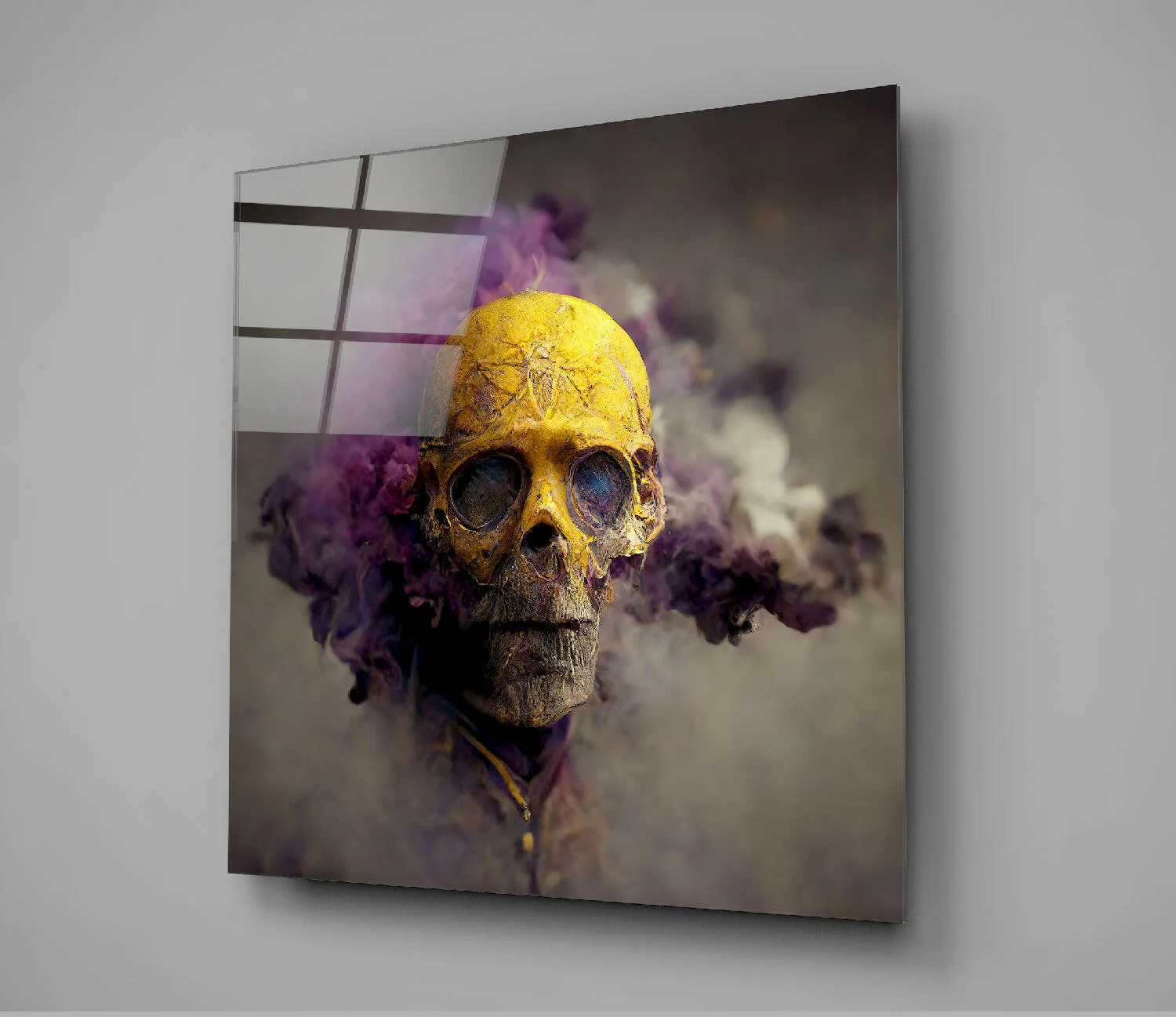 Smoky Skull Glass Wall Art || Designer Collection - Image 2