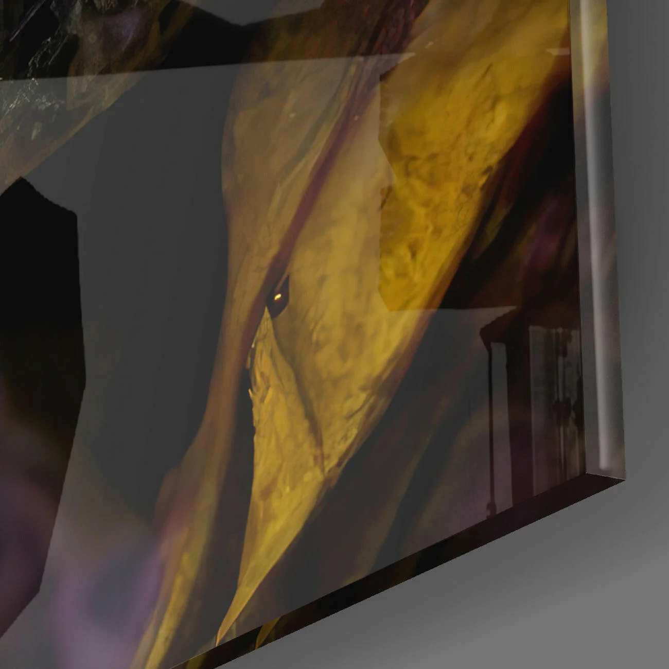 Smoky Skull Glass Wall Art || Designer Collection - Image 3