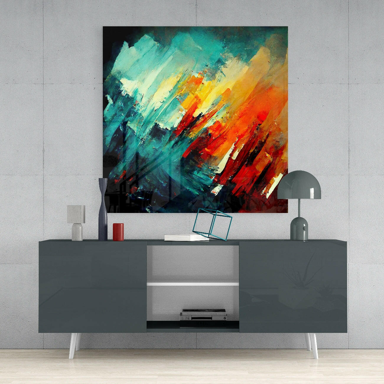 Brush Glass Wall Art  || Designers Collection - Image 4